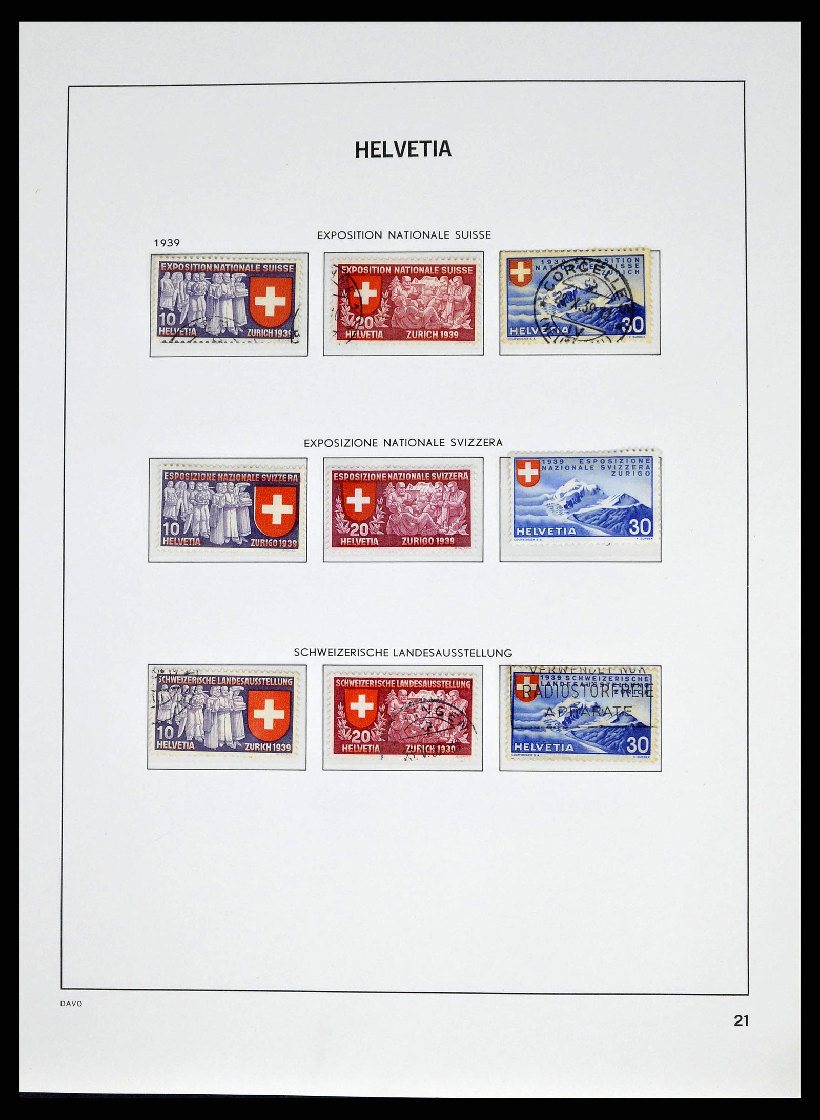 38951 0020 - Stamp collection 38951 Switzerland 1854-1994.