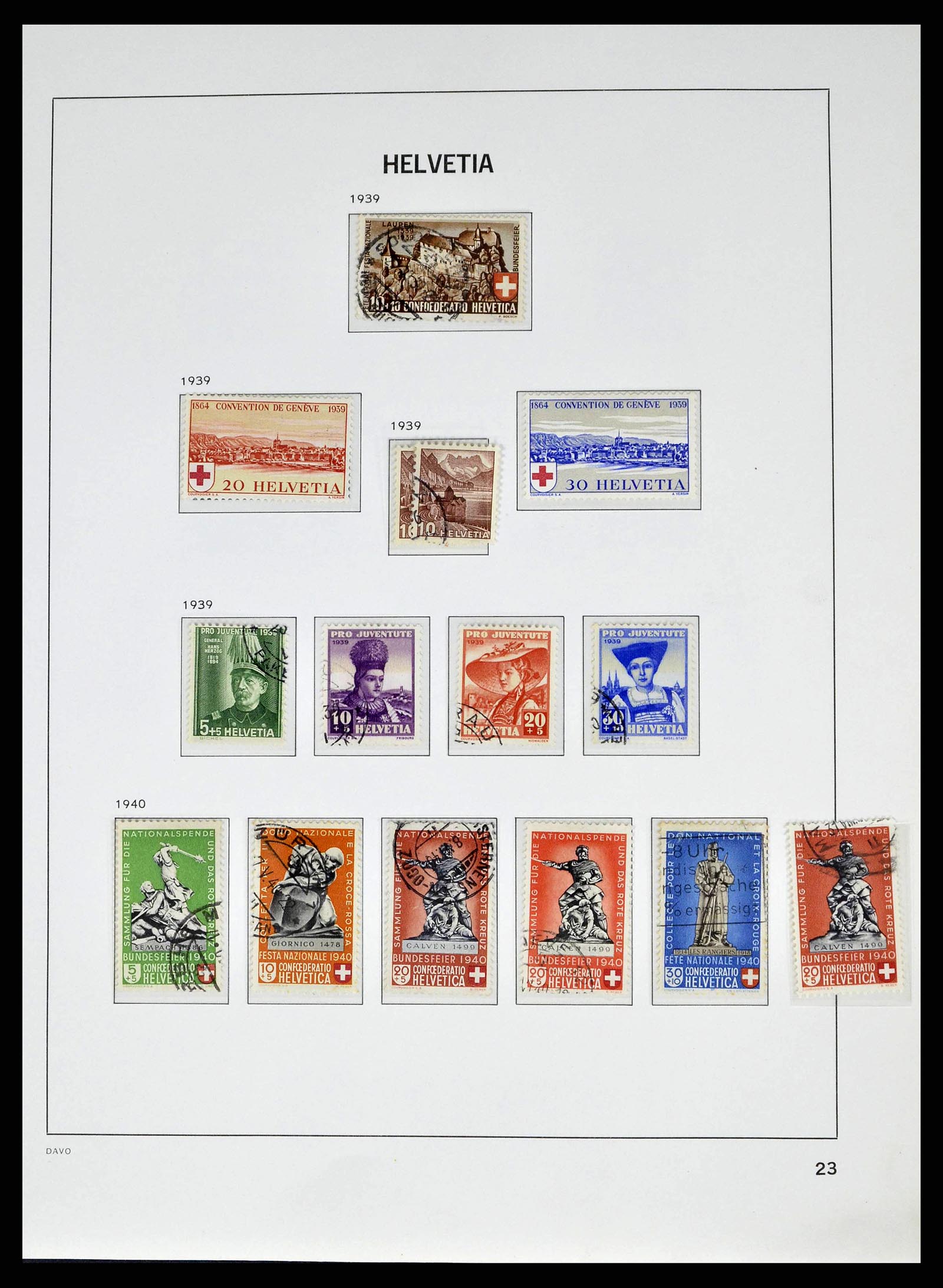 38951 0022 - Stamp collection 38951 Switzerland 1854-1994.