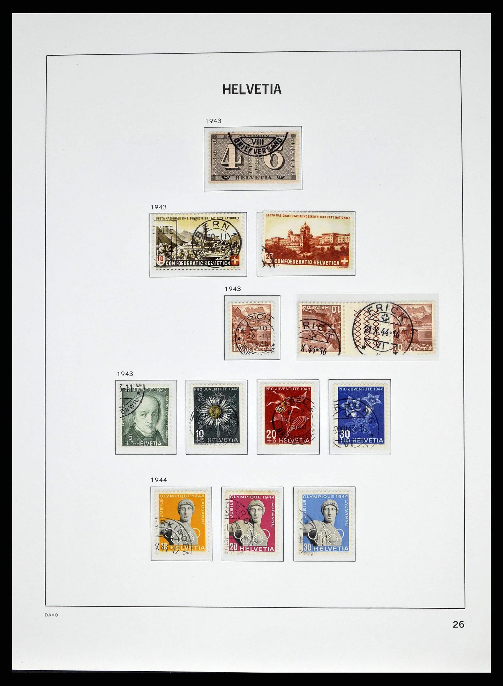 38951 0025 - Stamp collection 38951 Switzerland 1854-1994.