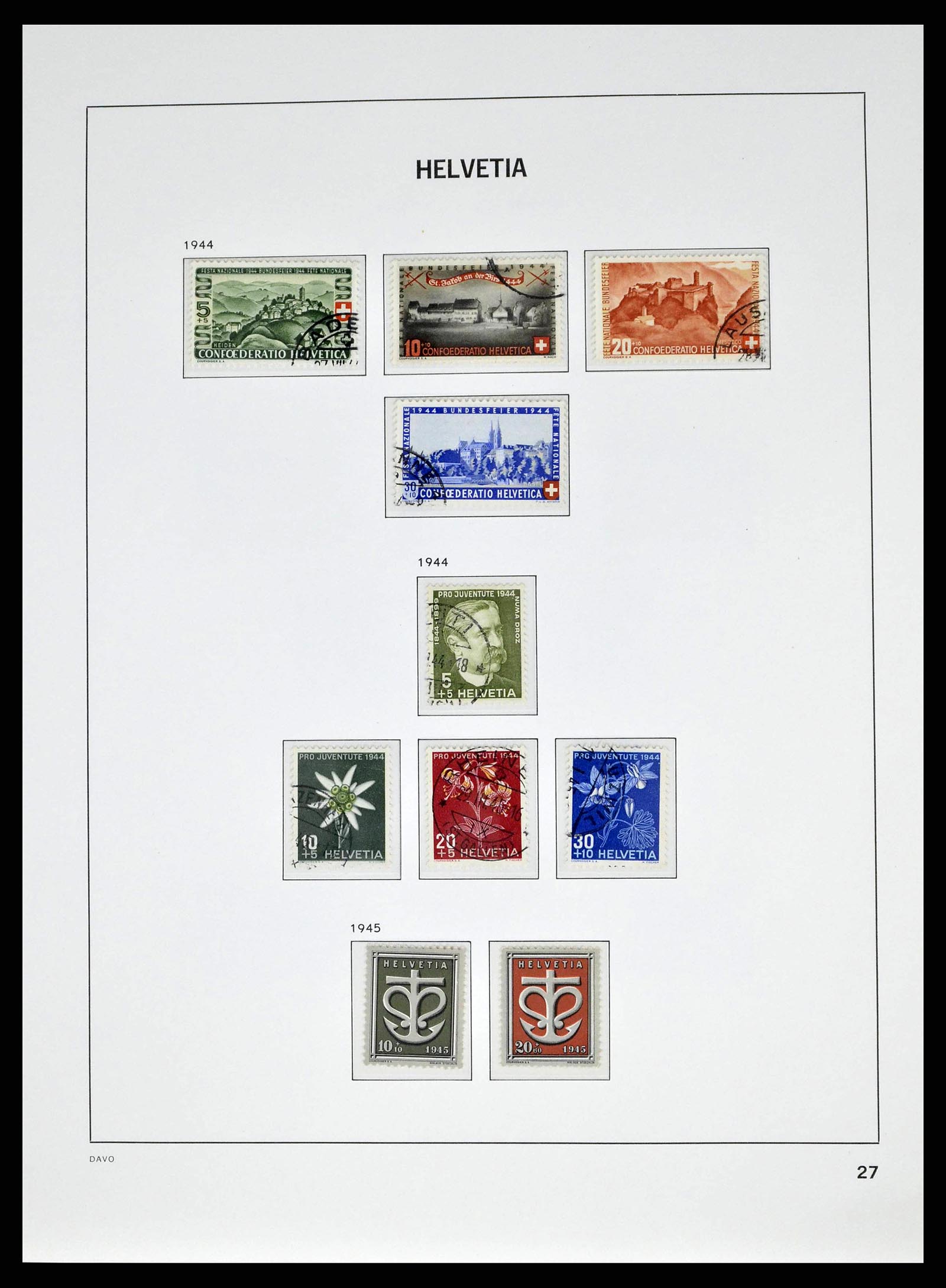 38951 0026 - Stamp collection 38951 Switzerland 1854-1994.