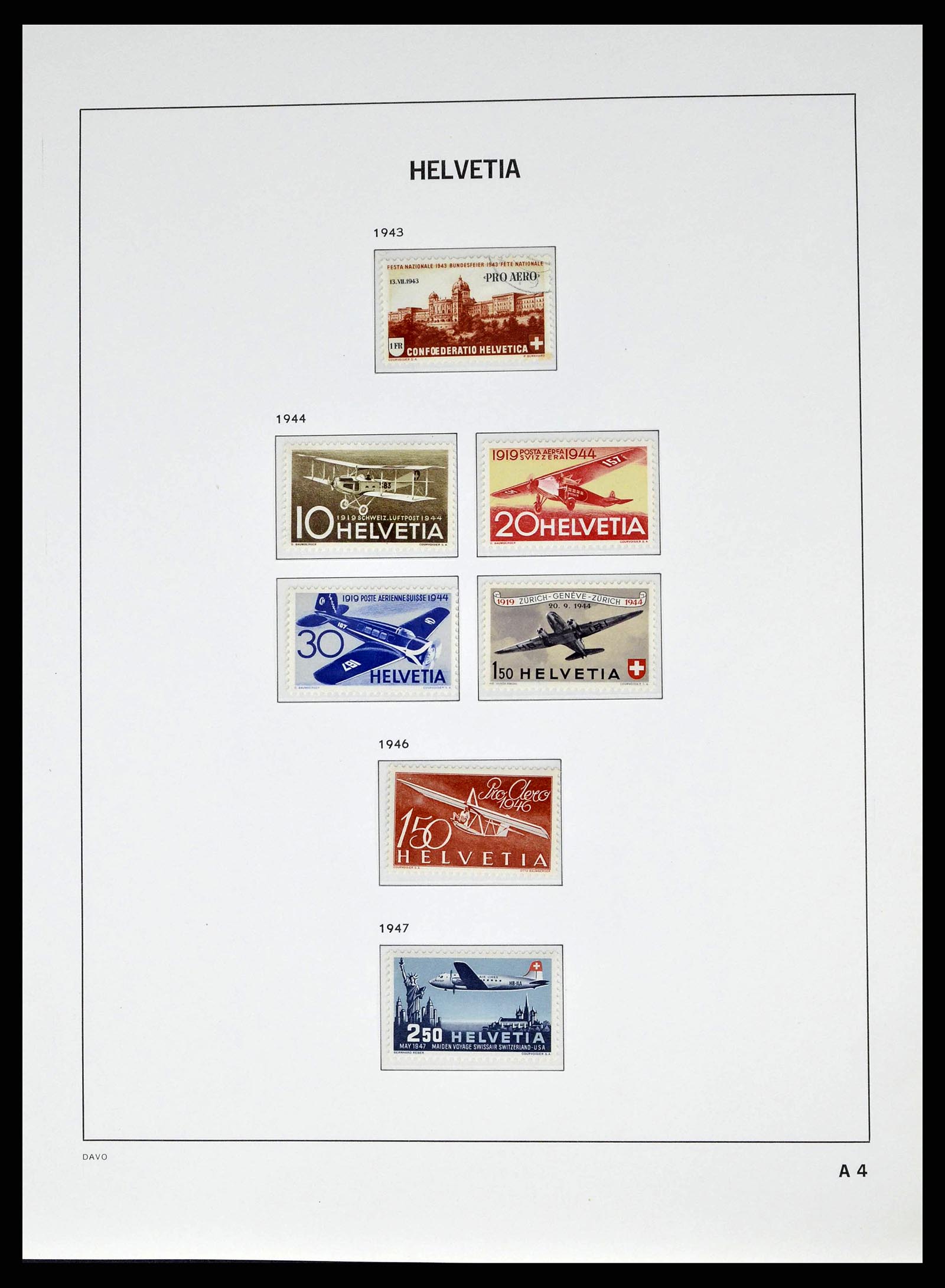 38951 0030 - Stamp collection 38951 Switzerland 1854-1994.