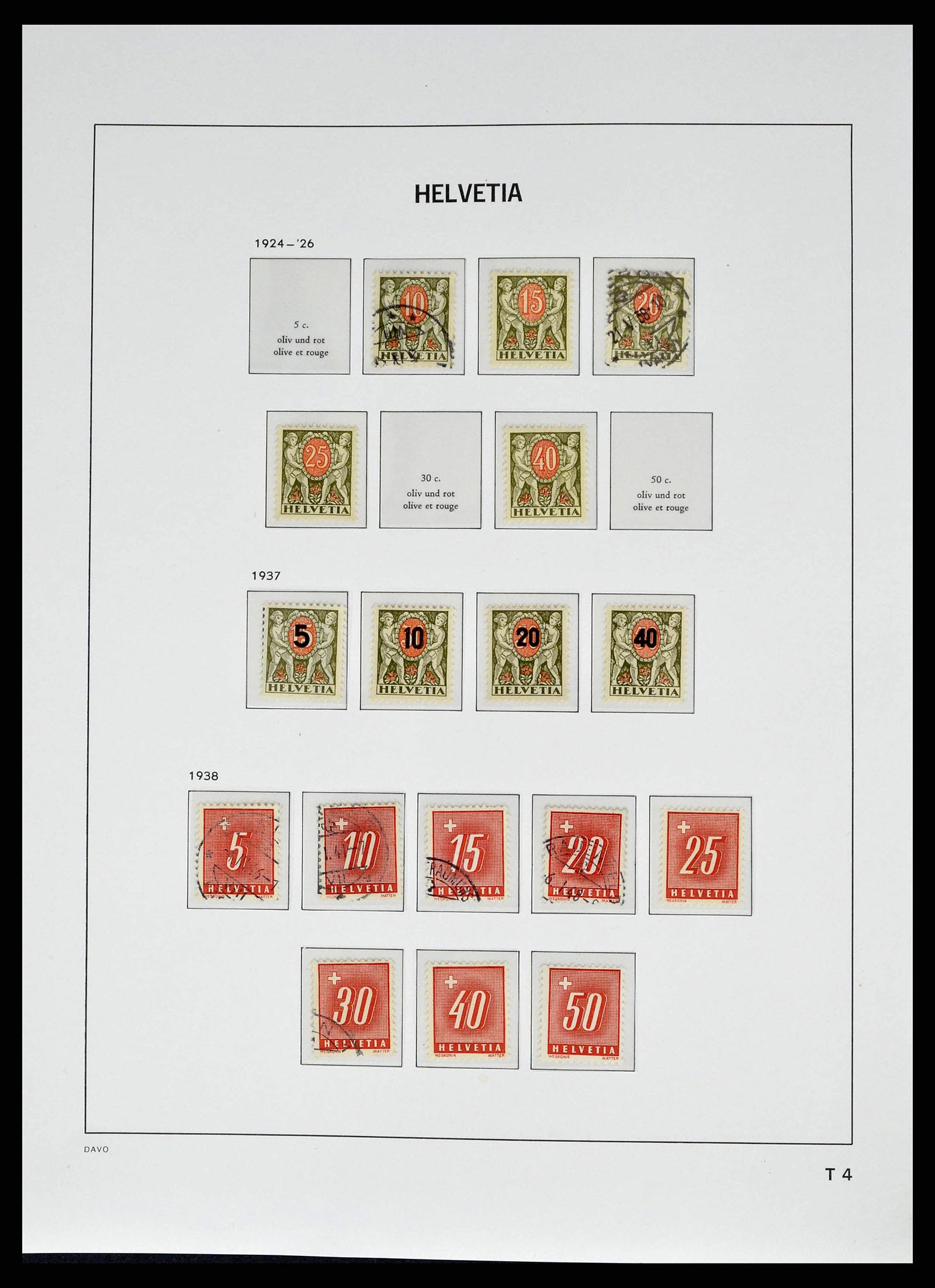 38951 0042 - Stamp collection 38951 Switzerland 1854-1994.