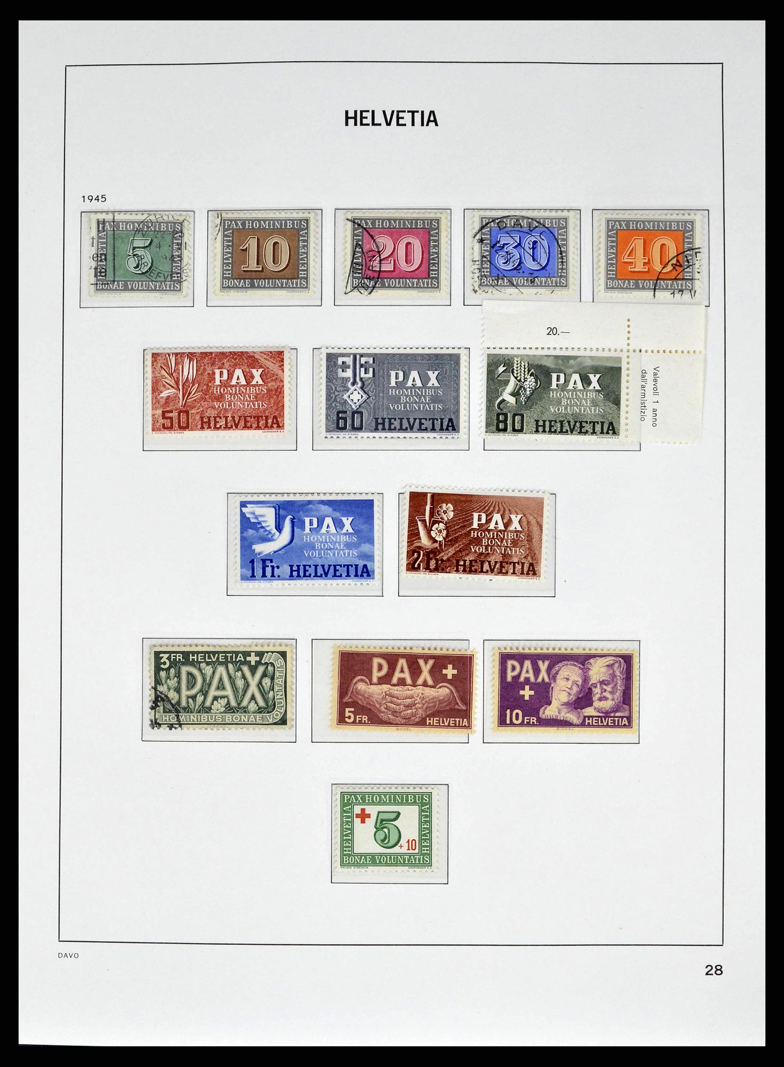 38951 0044 - Stamp collection 38951 Switzerland 1854-1994.