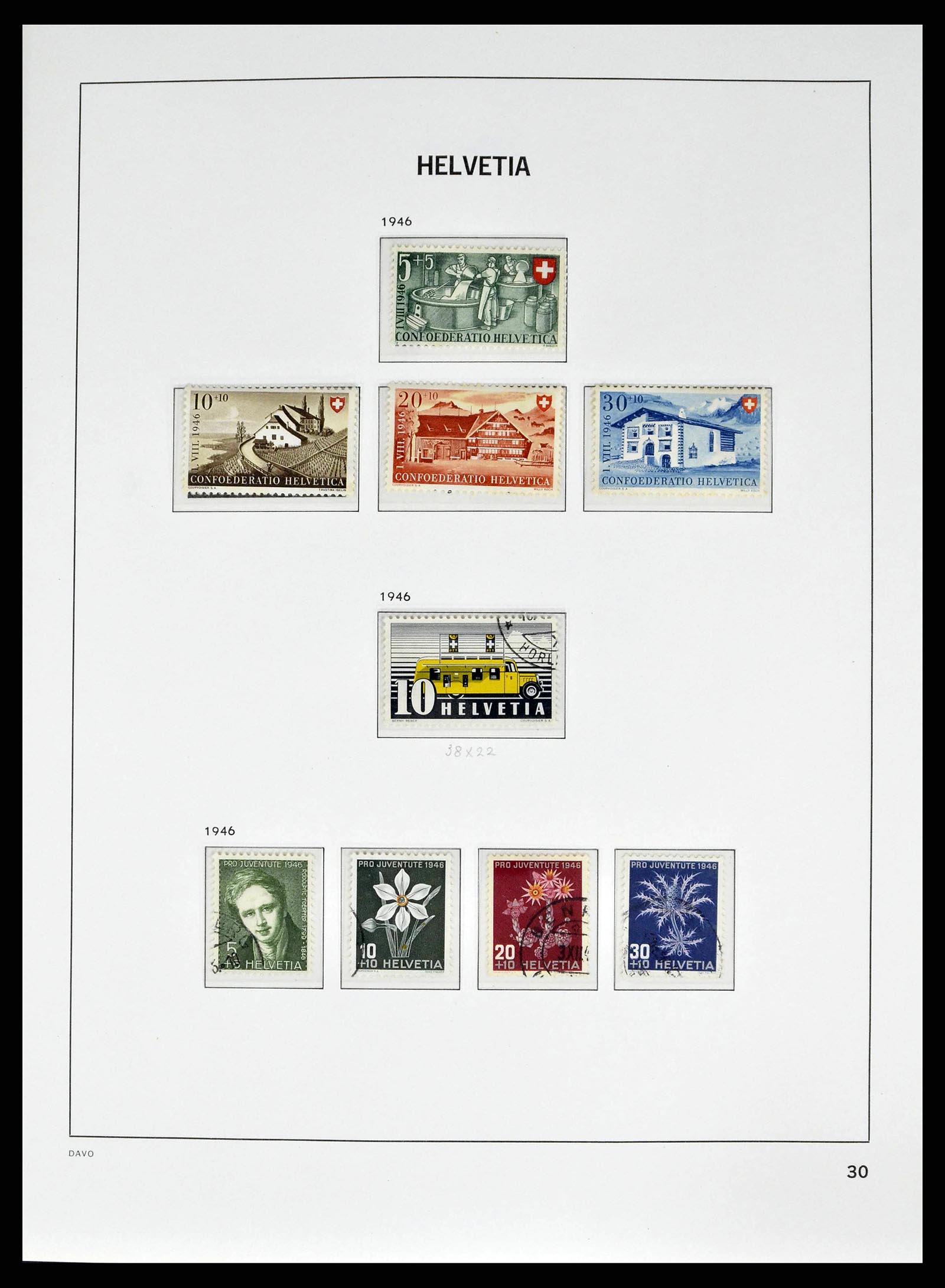 38951 0046 - Stamp collection 38951 Switzerland 1854-1994.