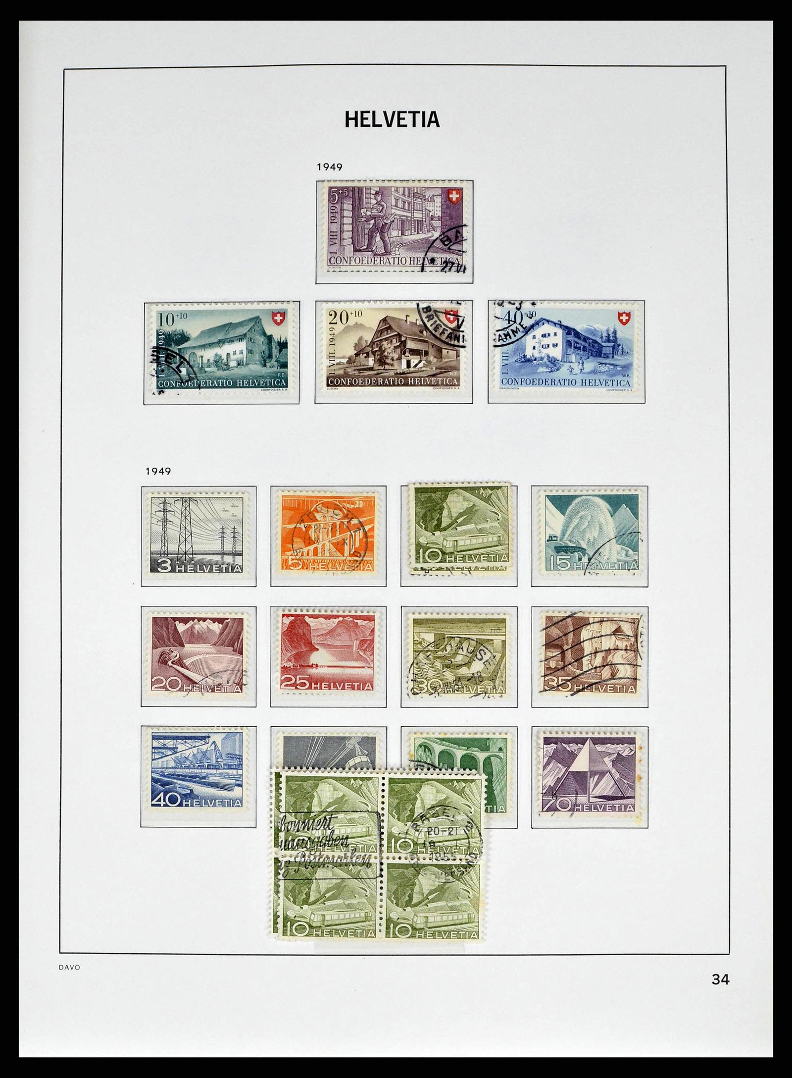 38951 0050 - Stamp collection 38951 Switzerland 1854-1994.