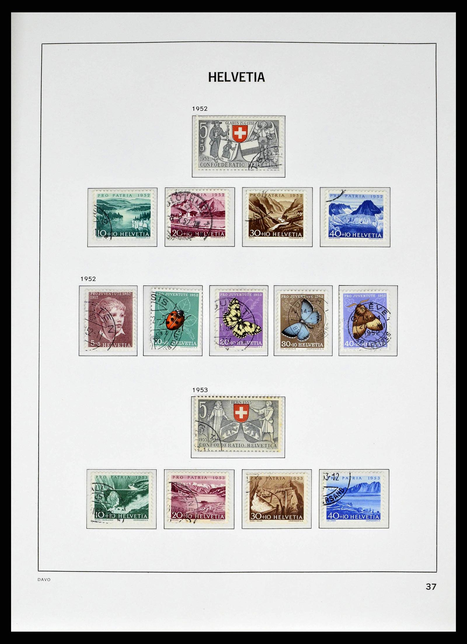 38951 0053 - Stamp collection 38951 Switzerland 1854-1994.
