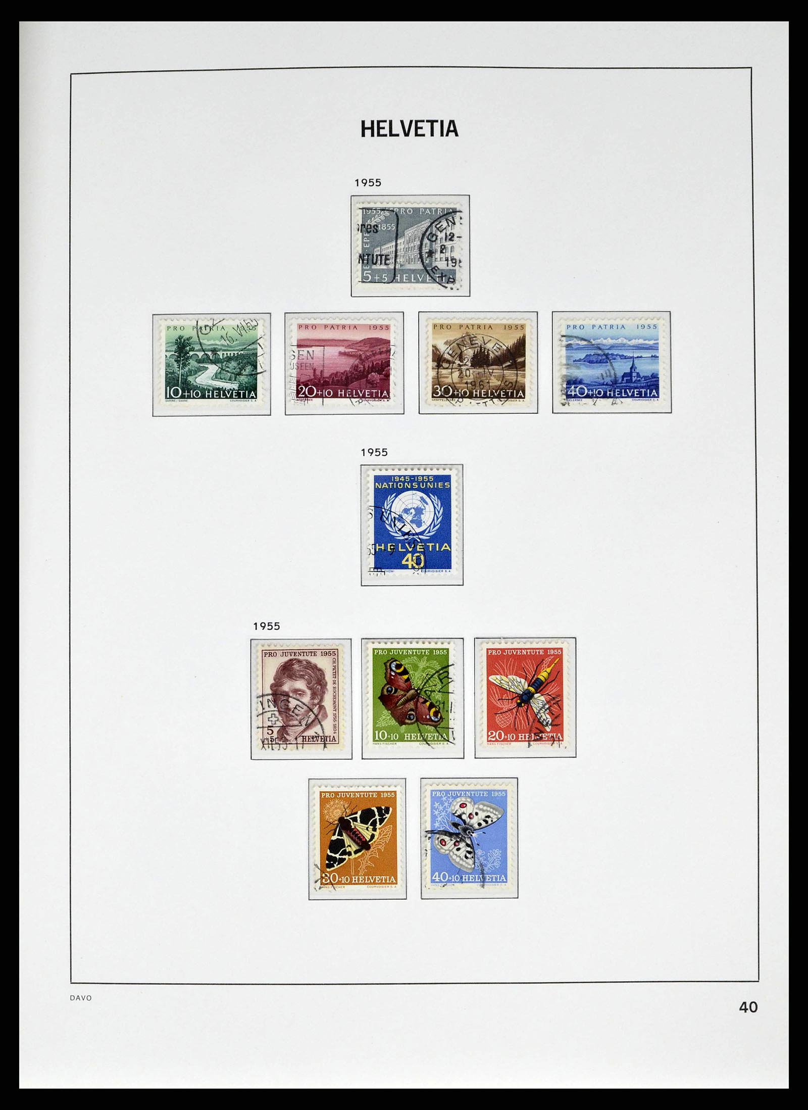 38951 0056 - Stamp collection 38951 Switzerland 1854-1994.