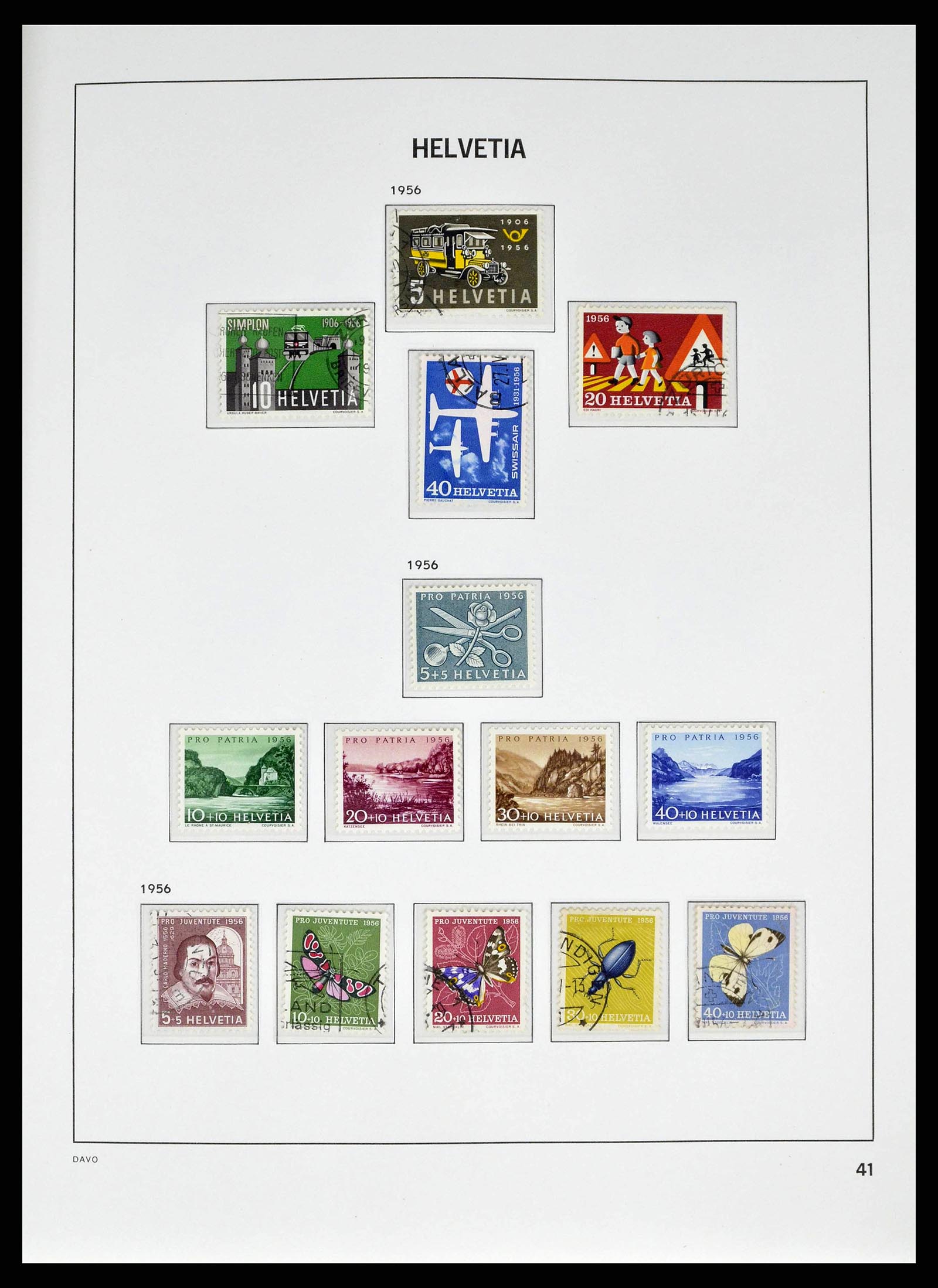 38951 0057 - Stamp collection 38951 Switzerland 1854-1994.