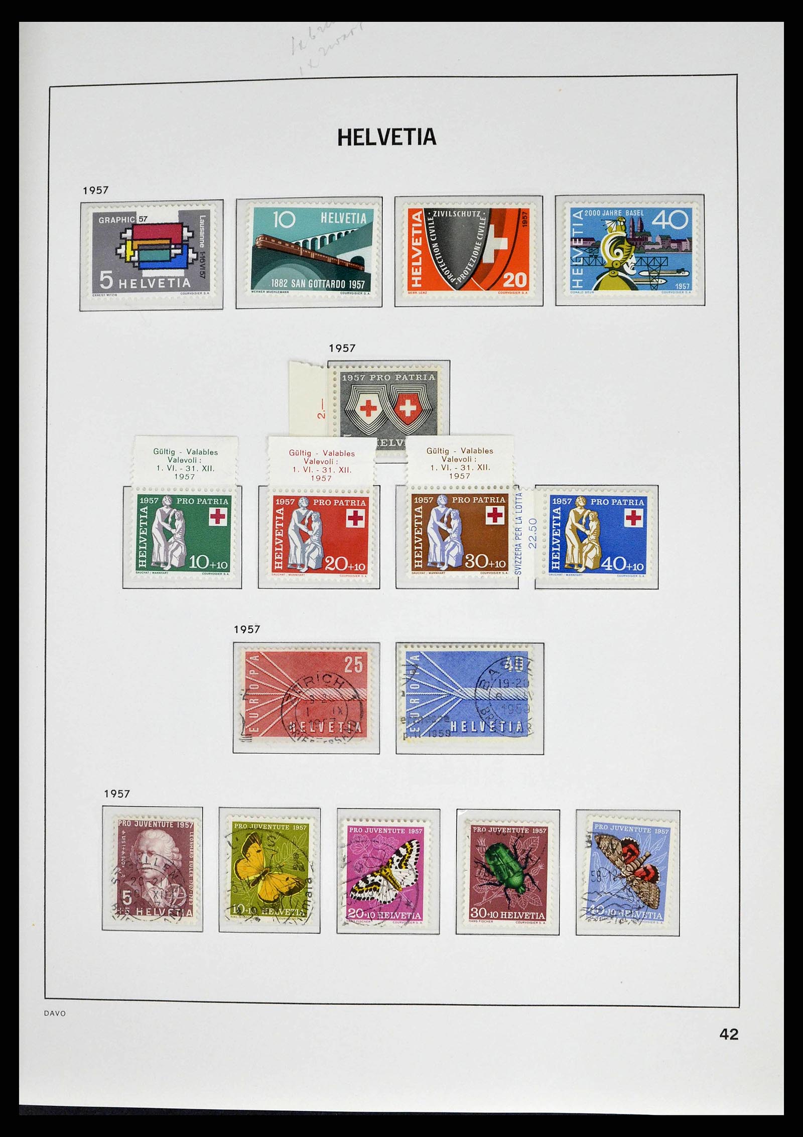 38951 0059 - Stamp collection 38951 Switzerland 1854-1994.
