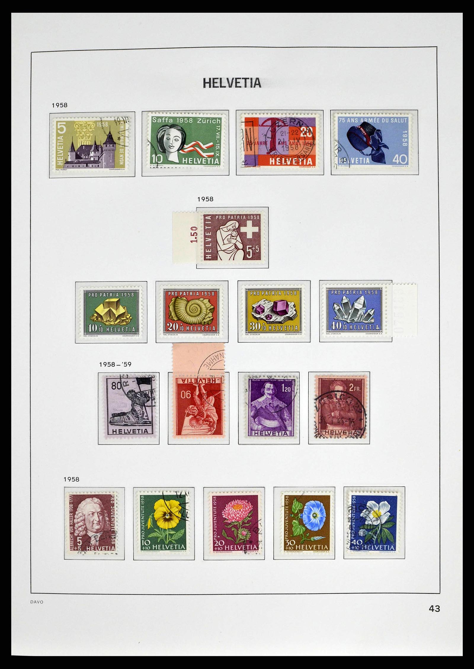 38951 0060 - Stamp collection 38951 Switzerland 1854-1994.