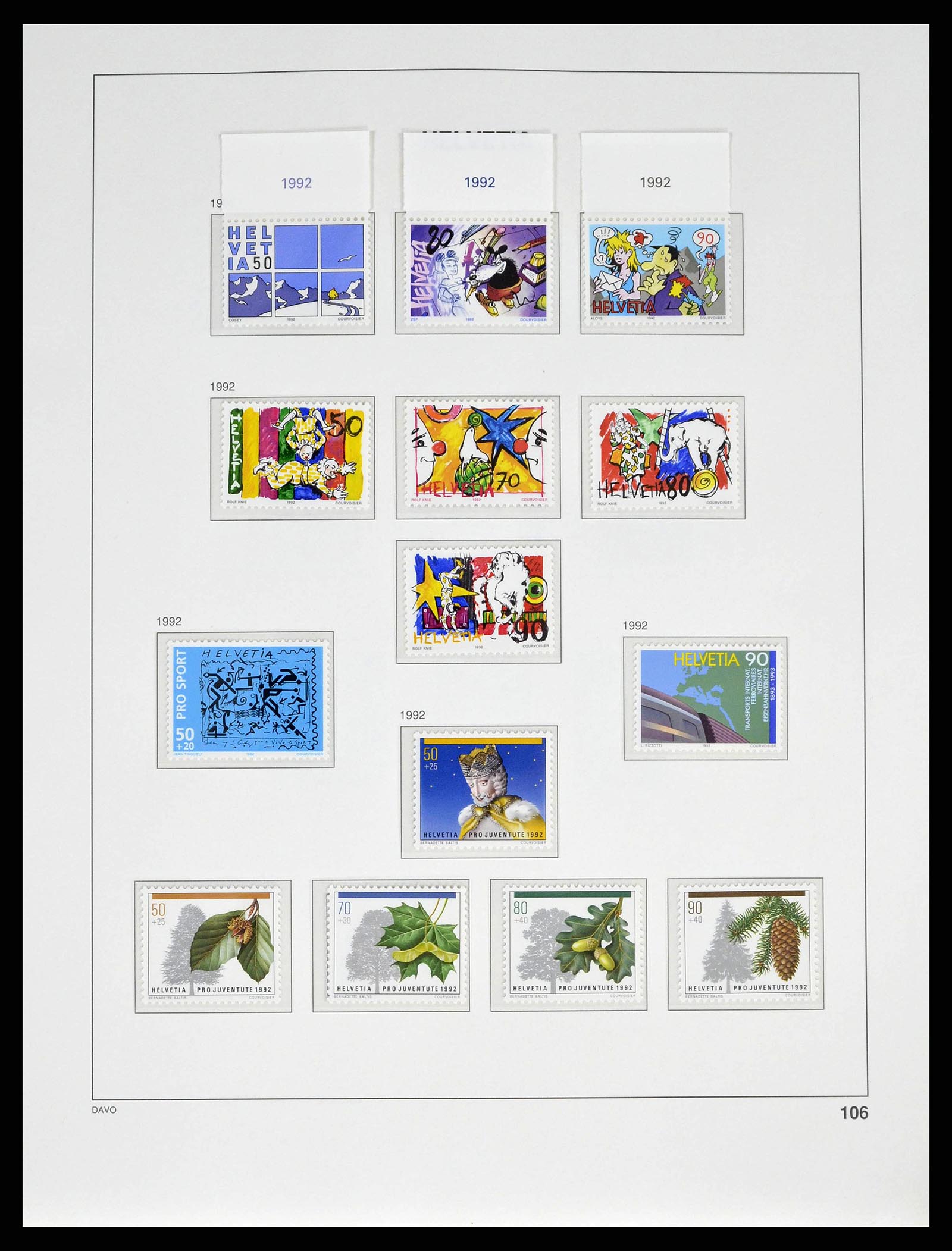38951 0142 - Stamp collection 38951 Switzerland 1854-1994.