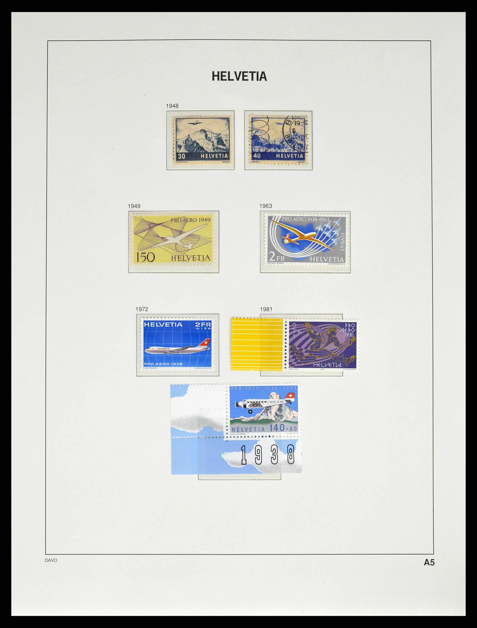 38951 0148 - Stamp collection 38951 Switzerland 1854-1994.