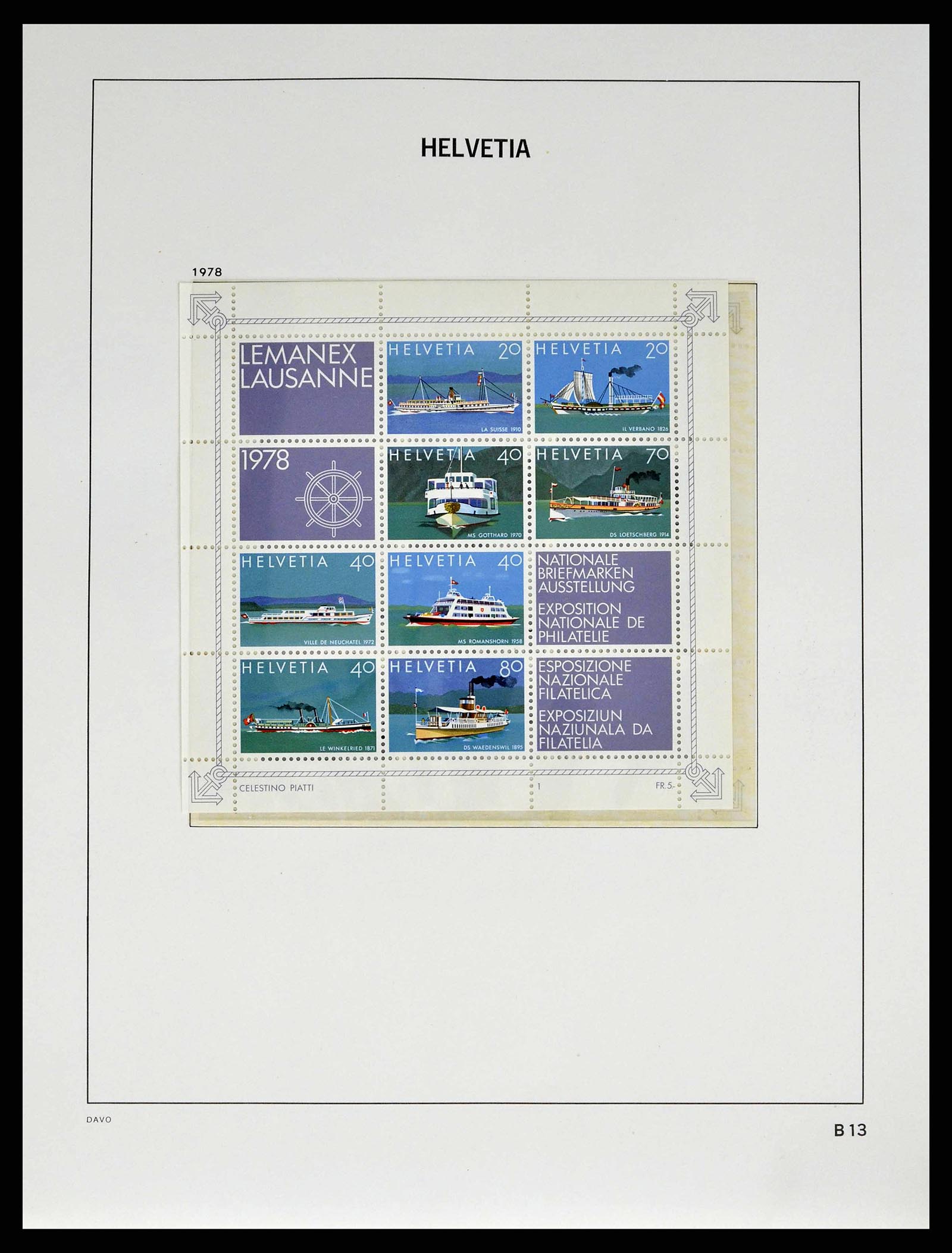 38951 0151 - Stamp collection 38951 Switzerland 1854-1994.