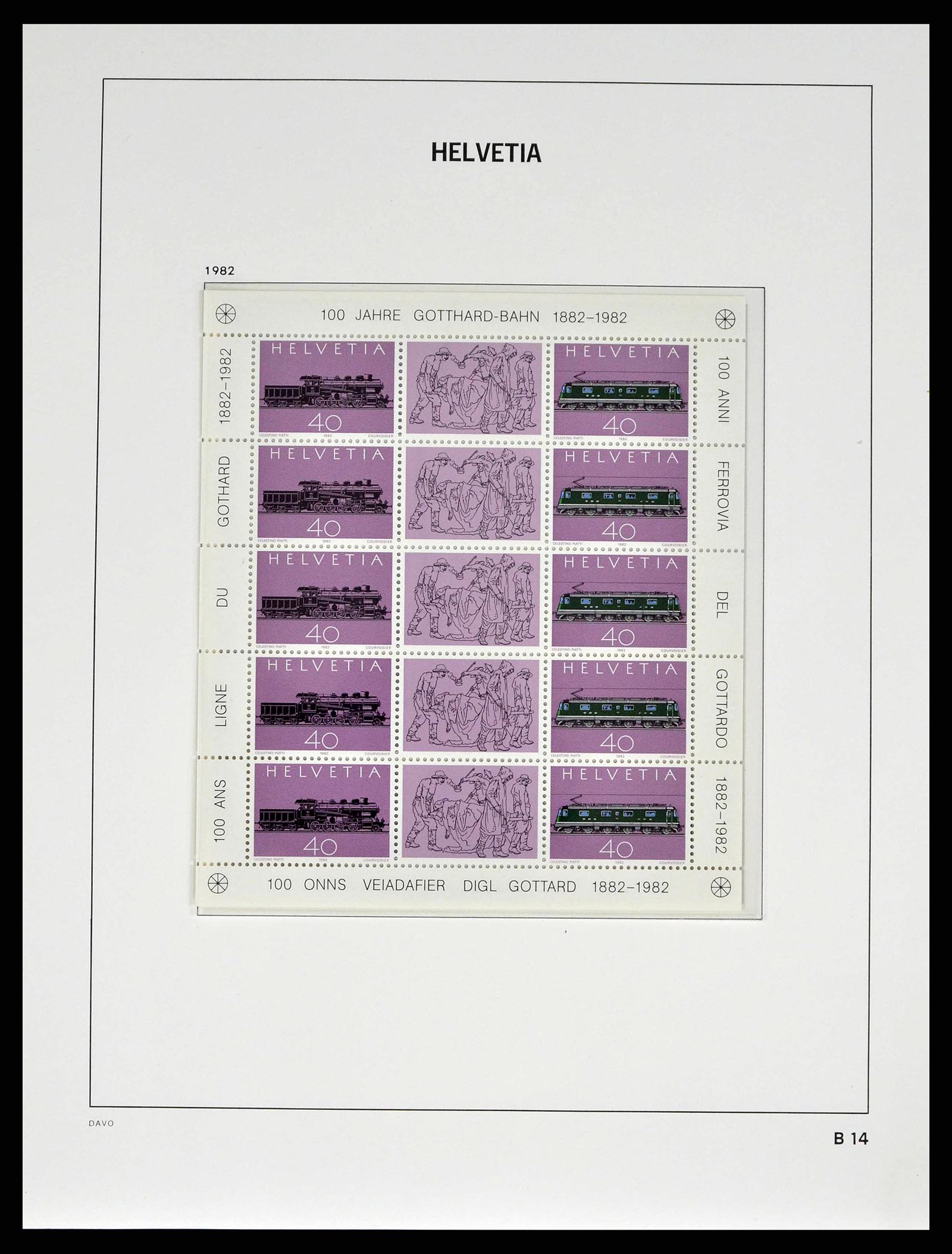 38951 0152 - Stamp collection 38951 Switzerland 1854-1994.