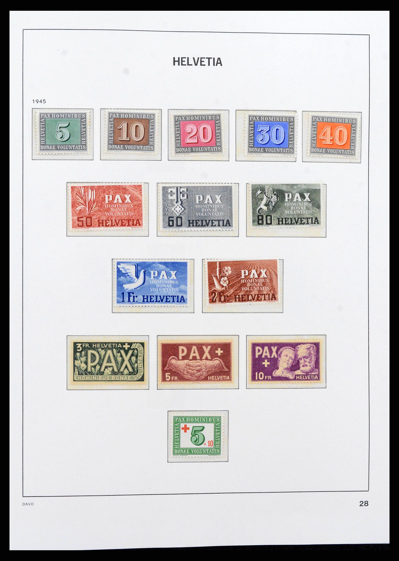38952 0001 - Postzegelverzameling 38952 Zwitserland 1945-1989.