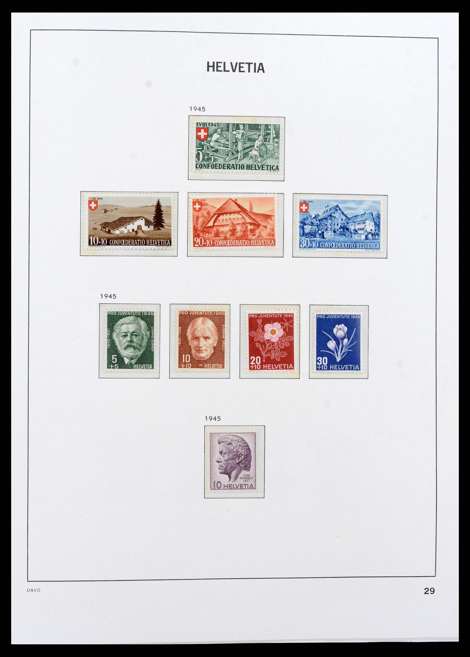 38952 0002 - Stamp collection 38952 Switzerland 1945-1989.