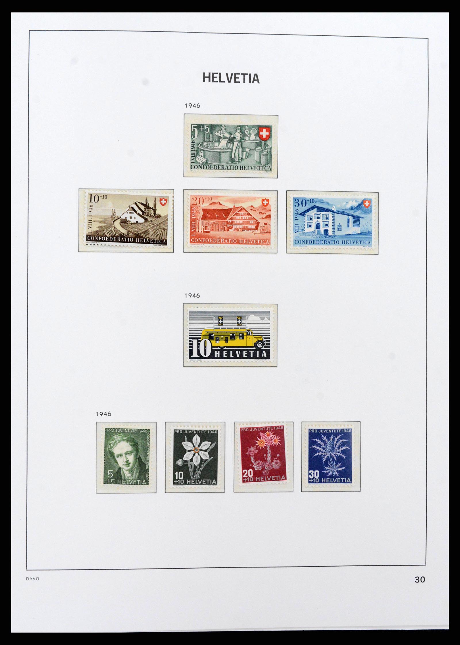 38952 0003 - Postzegelverzameling 38952 Zwitserland 1945-1989.