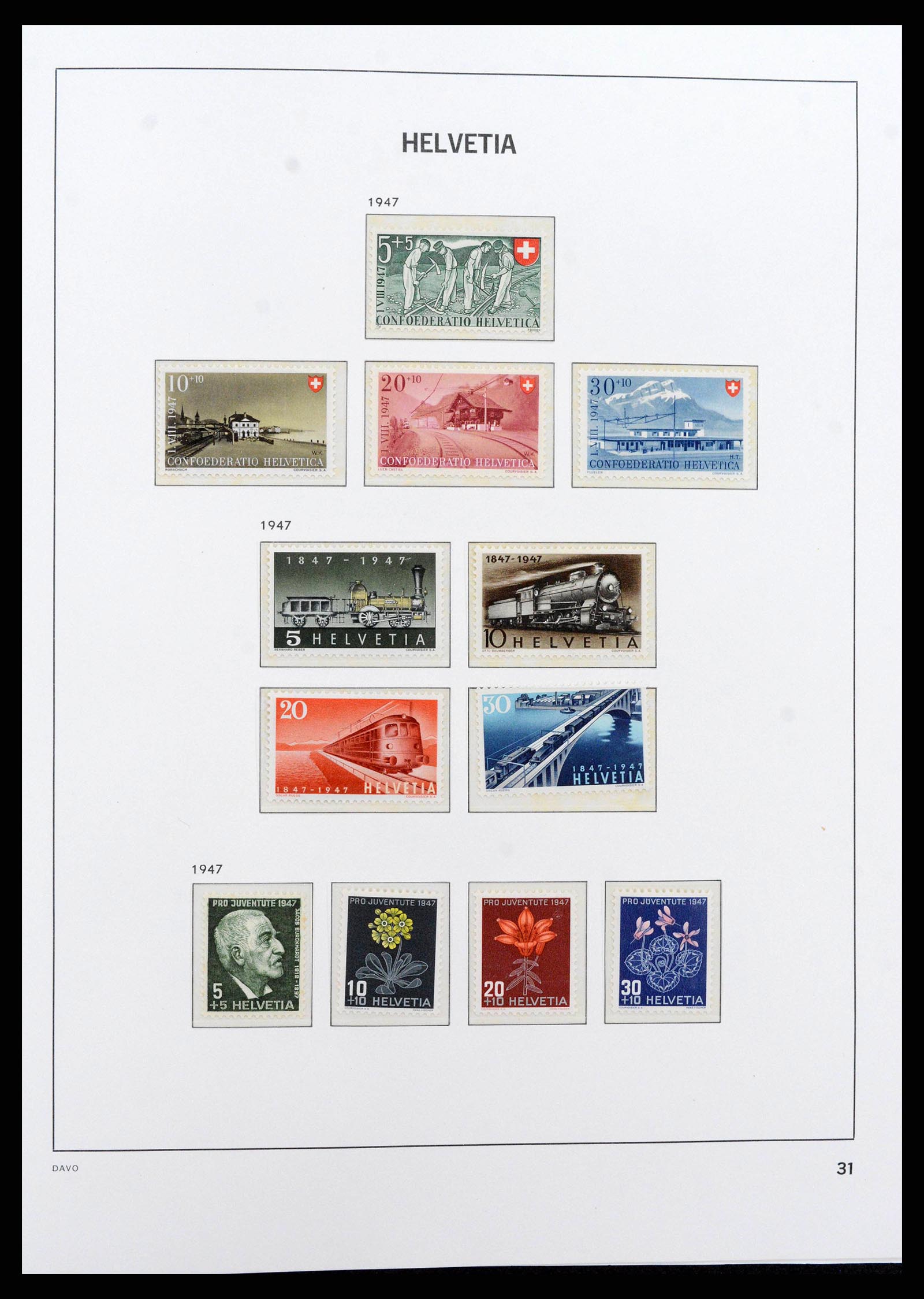 38952 0004 - Postzegelverzameling 38952 Zwitserland 1945-1989.