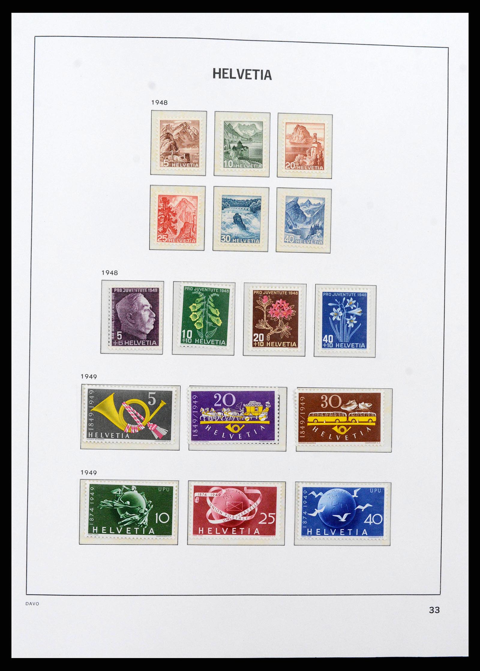 38952 0006 - Postzegelverzameling 38952 Zwitserland 1945-1989.