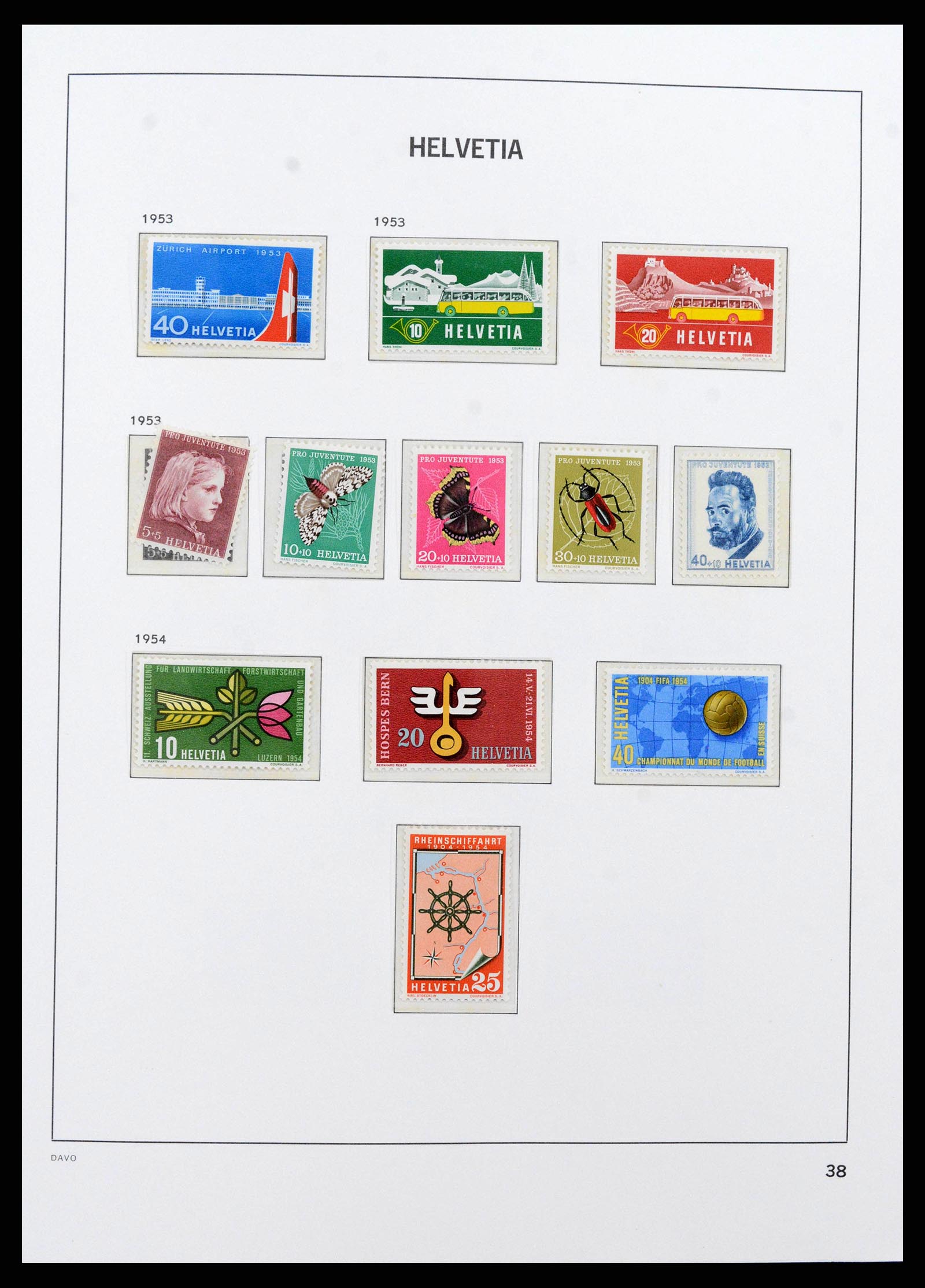 38952 0011 - Postzegelverzameling 38952 Zwitserland 1945-1989.