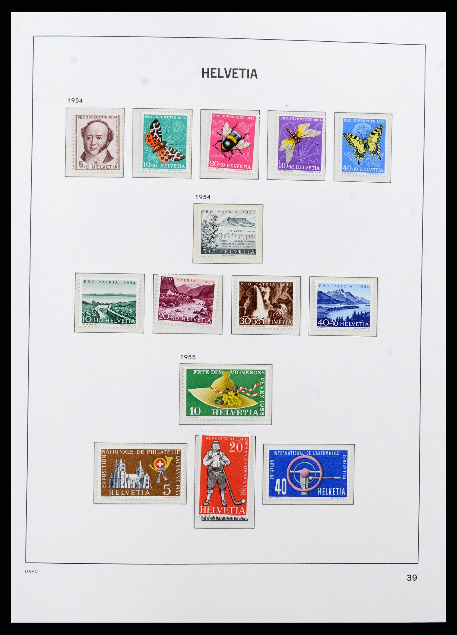 38952 0012 - Postzegelverzameling 38952 Zwitserland 1945-1989.