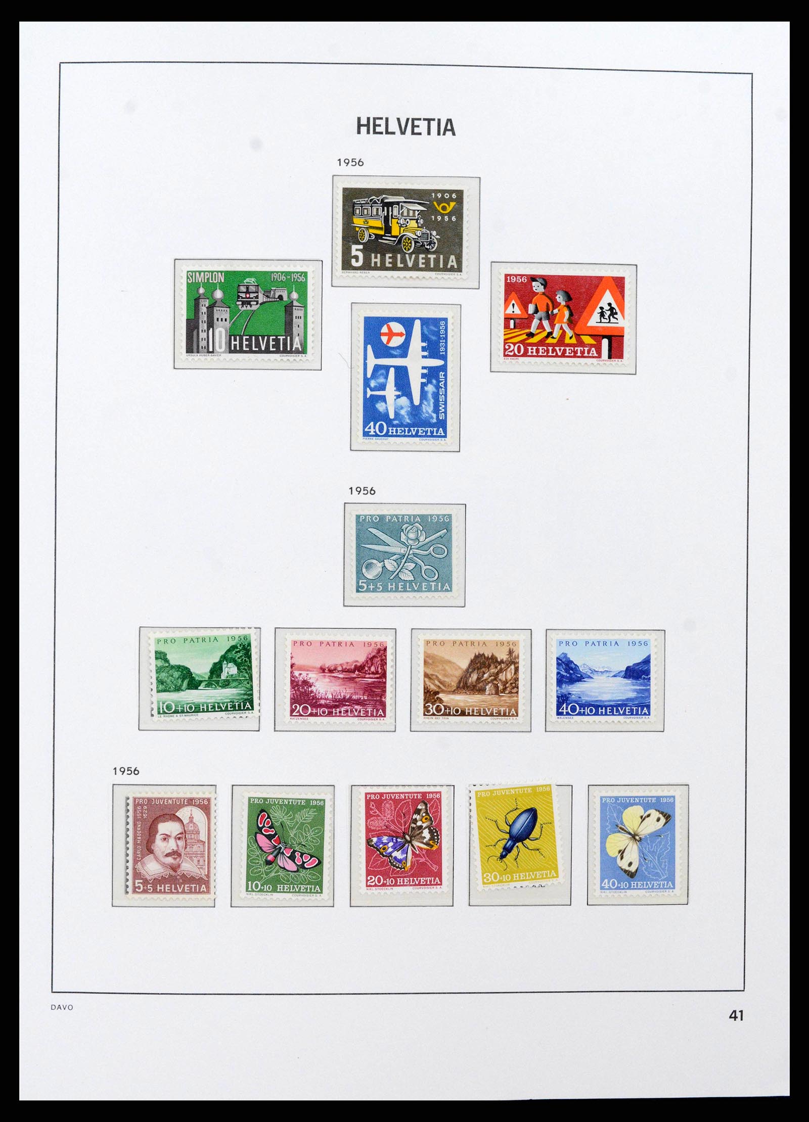 38952 0014 - Postzegelverzameling 38952 Zwitserland 1945-1989.