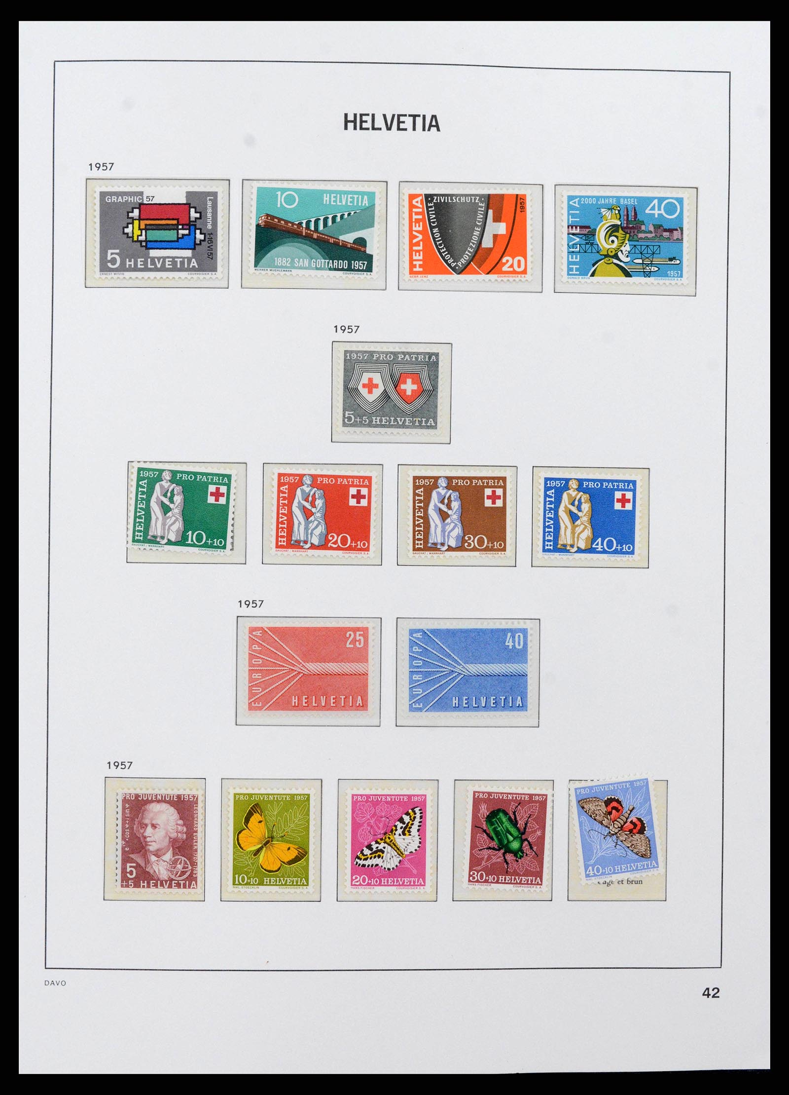 38952 0015 - Postzegelverzameling 38952 Zwitserland 1945-1989.