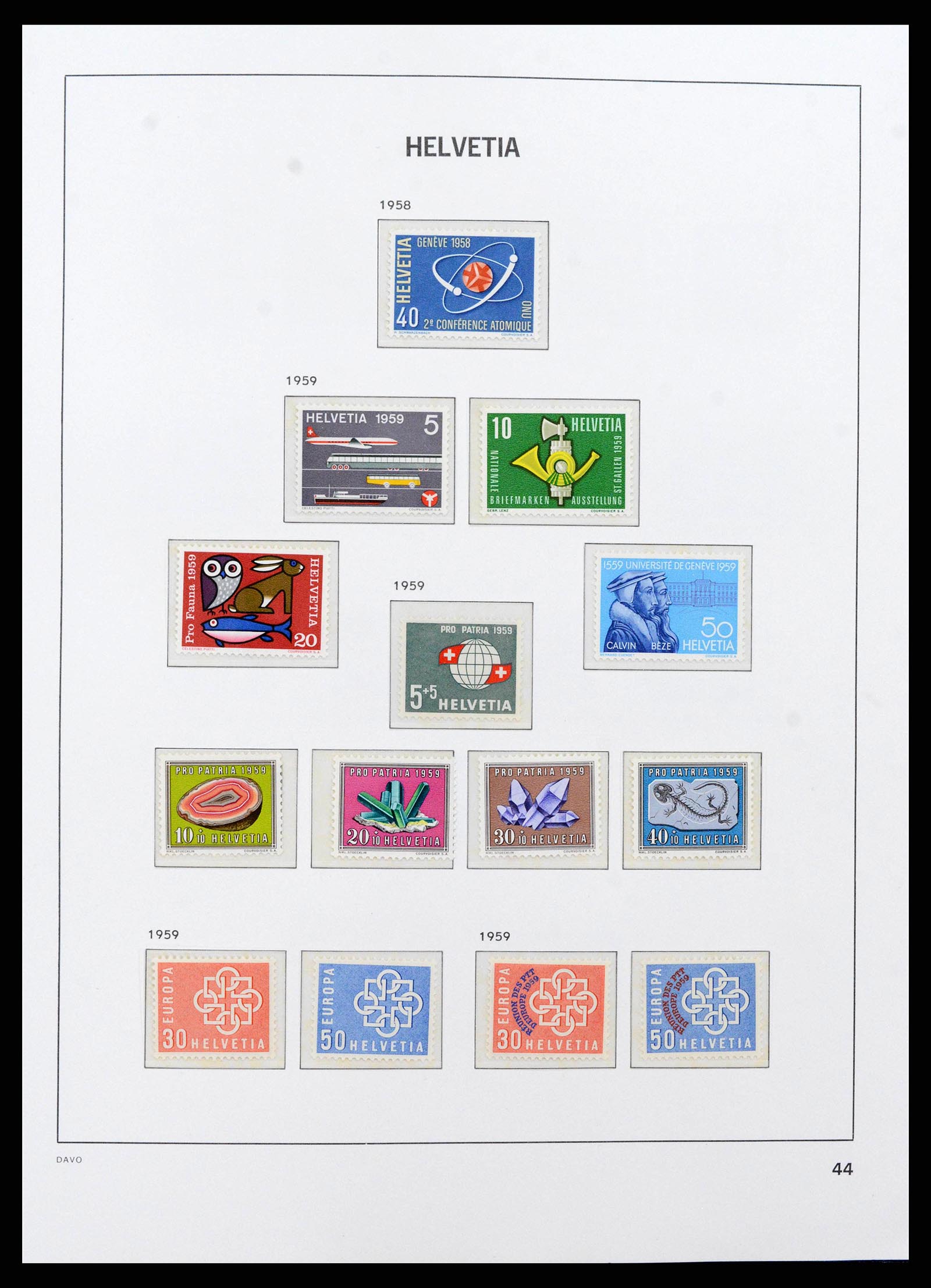 38952 0017 - Postzegelverzameling 38952 Zwitserland 1945-1989.