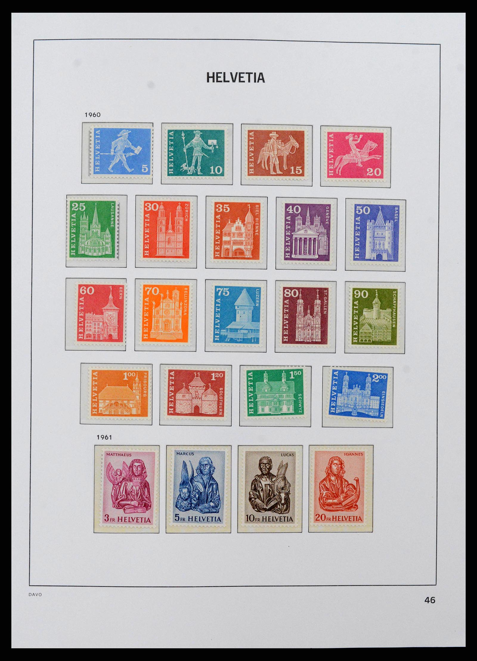 38952 0019 - Postzegelverzameling 38952 Zwitserland 1945-1989.