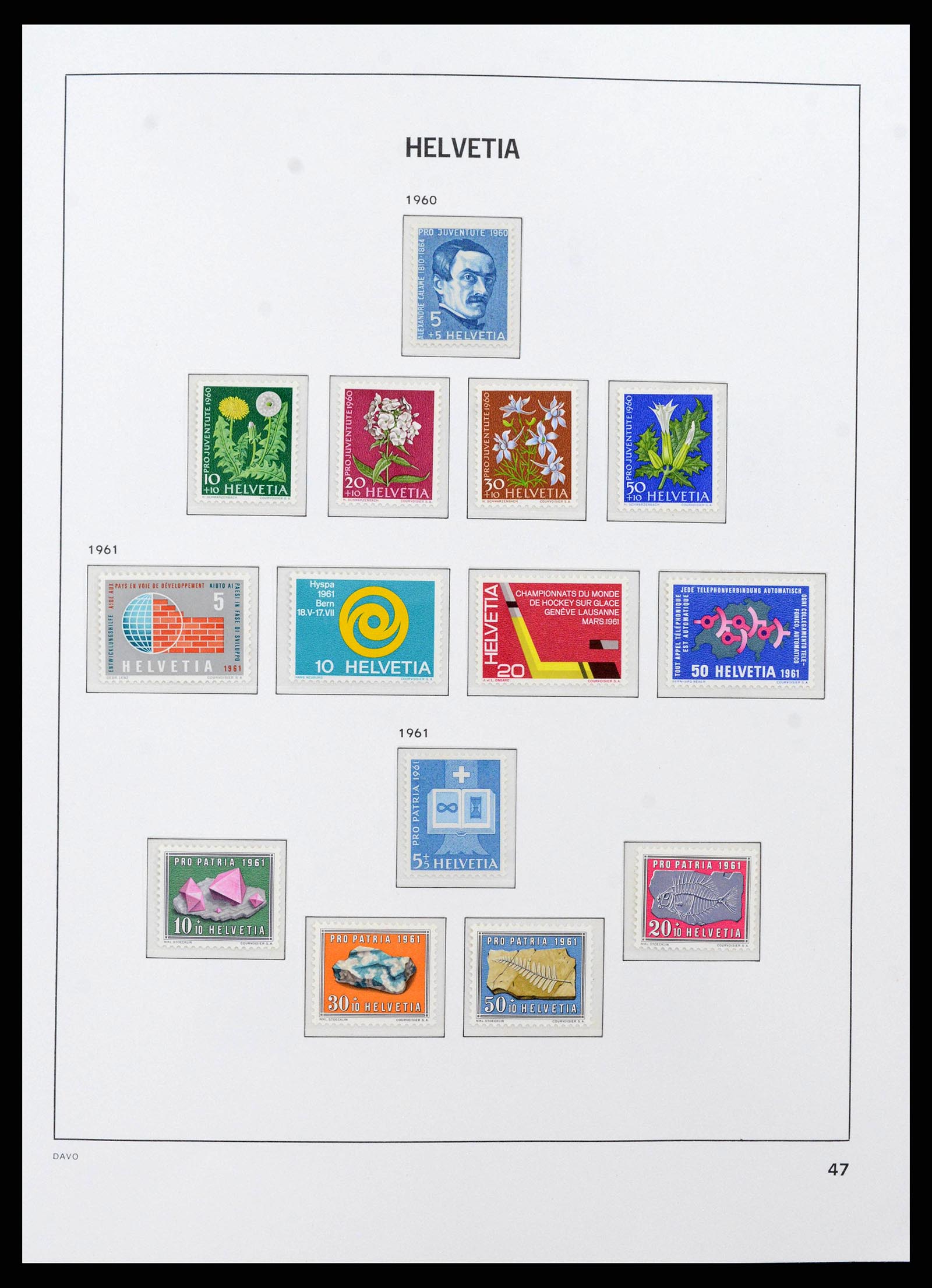 38952 0020 - Postzegelverzameling 38952 Zwitserland 1945-1989.