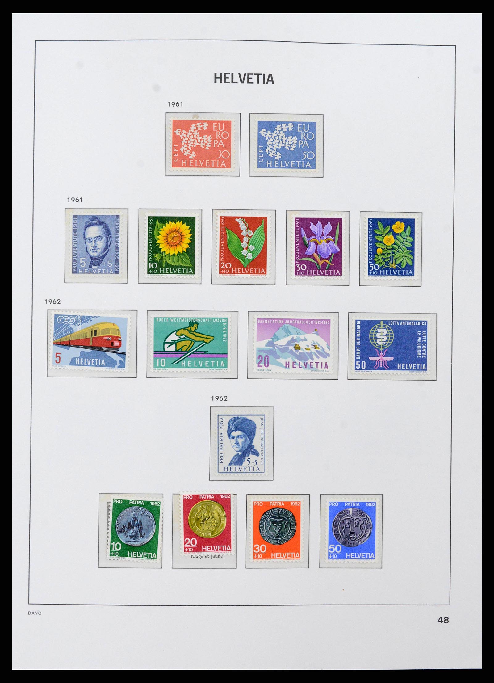 38952 0021 - Postzegelverzameling 38952 Zwitserland 1945-1989.