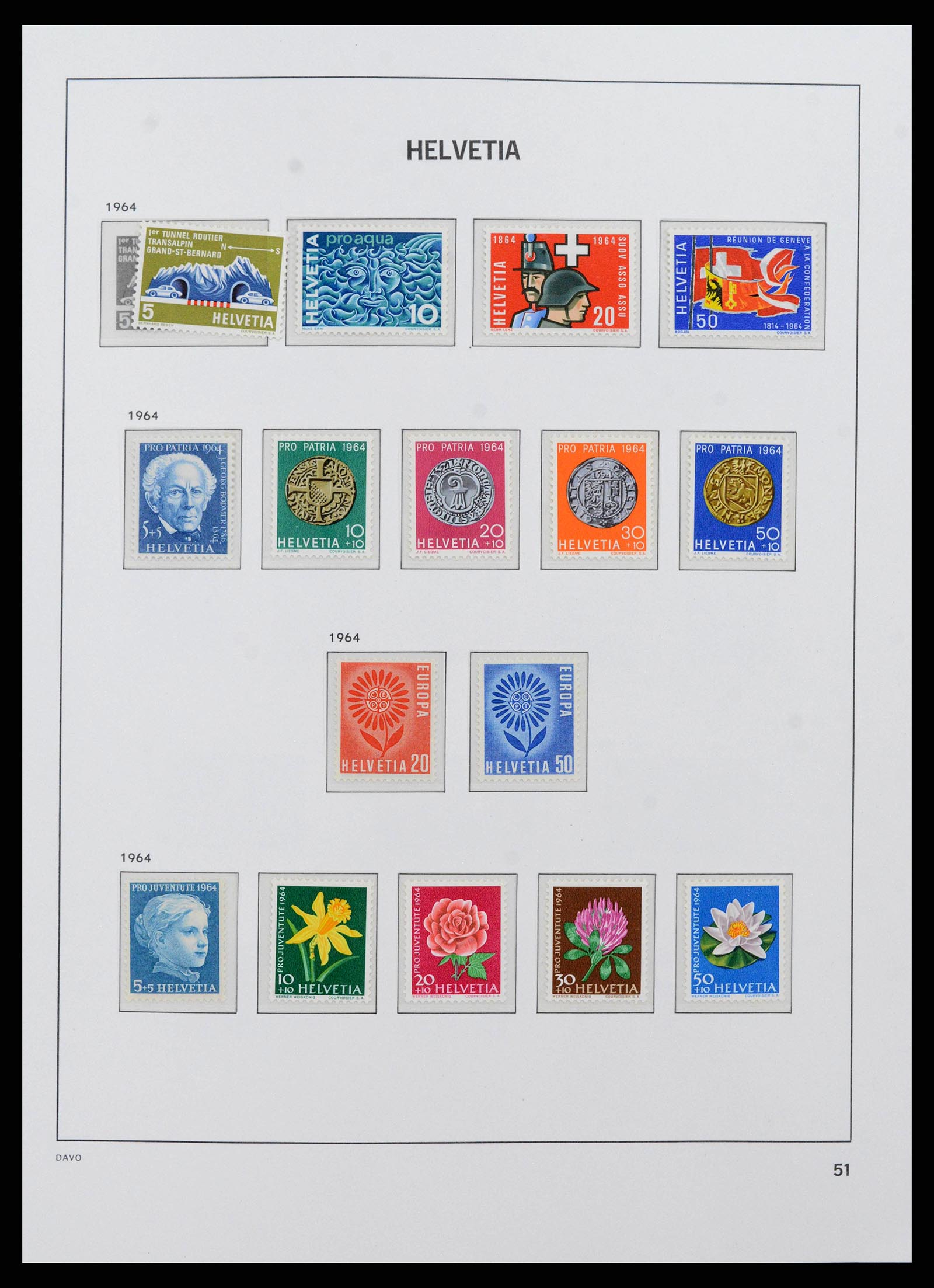 38952 0024 - Stamp collection 38952 Switzerland 1945-1989.