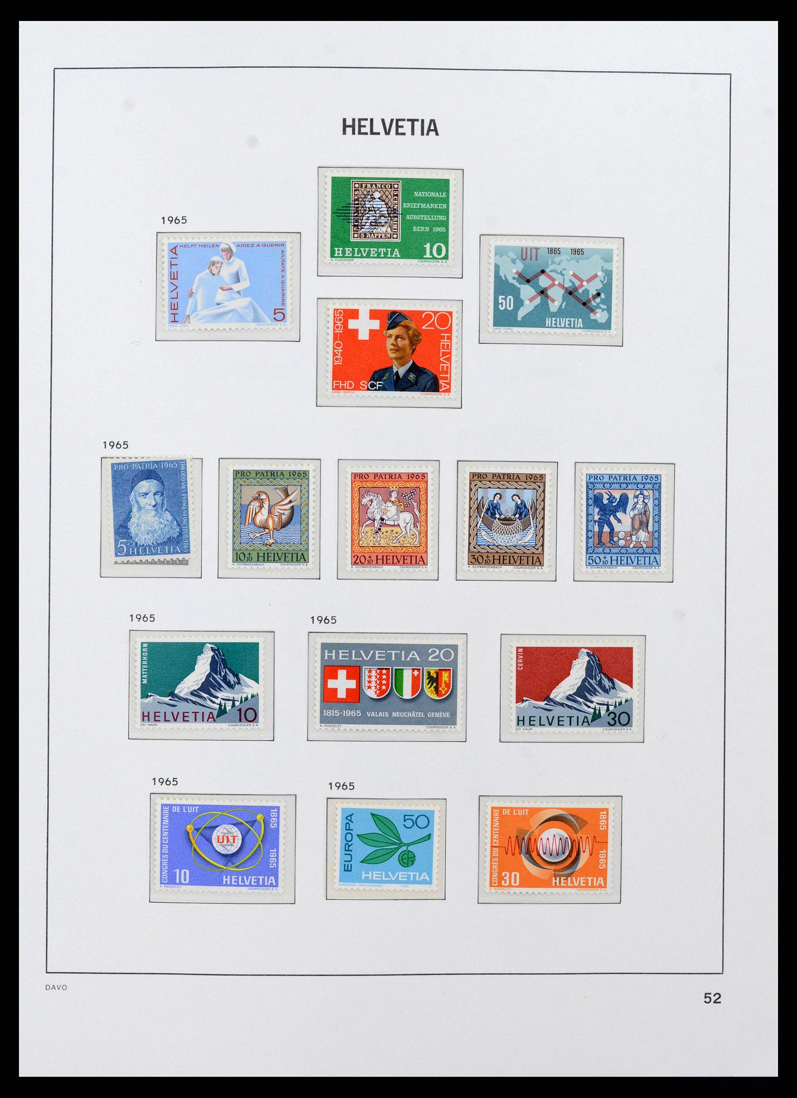 38952 0025 - Postzegelverzameling 38952 Zwitserland 1945-1989.