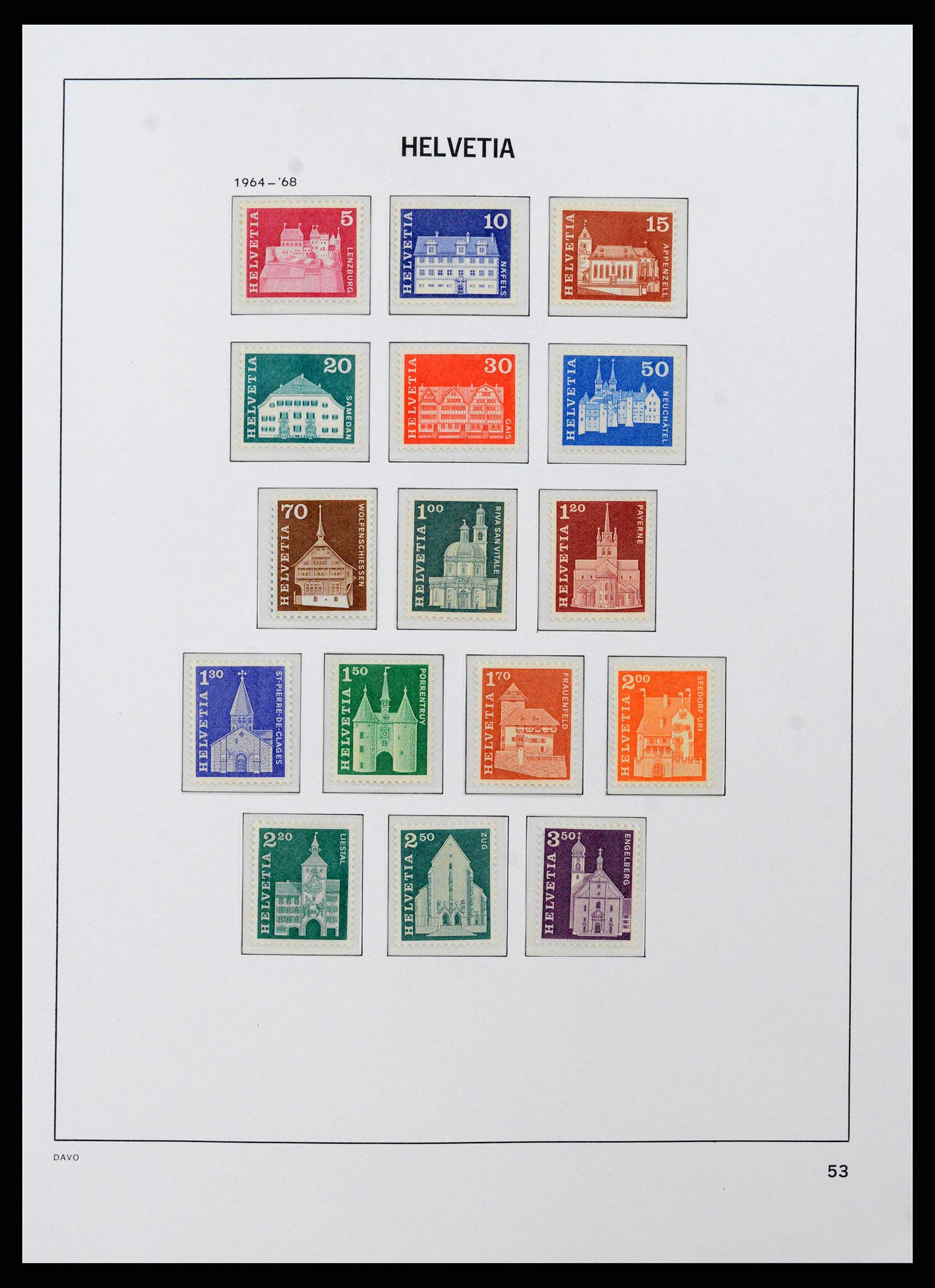 38952 0026 - Stamp collection 38952 Switzerland 1945-1989.