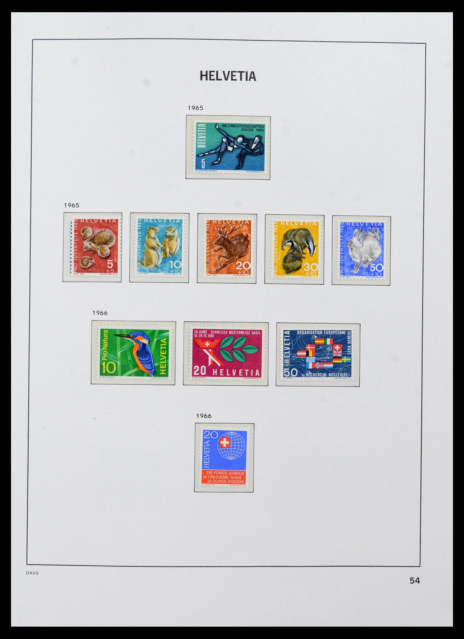 38952 0027 - Postzegelverzameling 38952 Zwitserland 1945-1989.