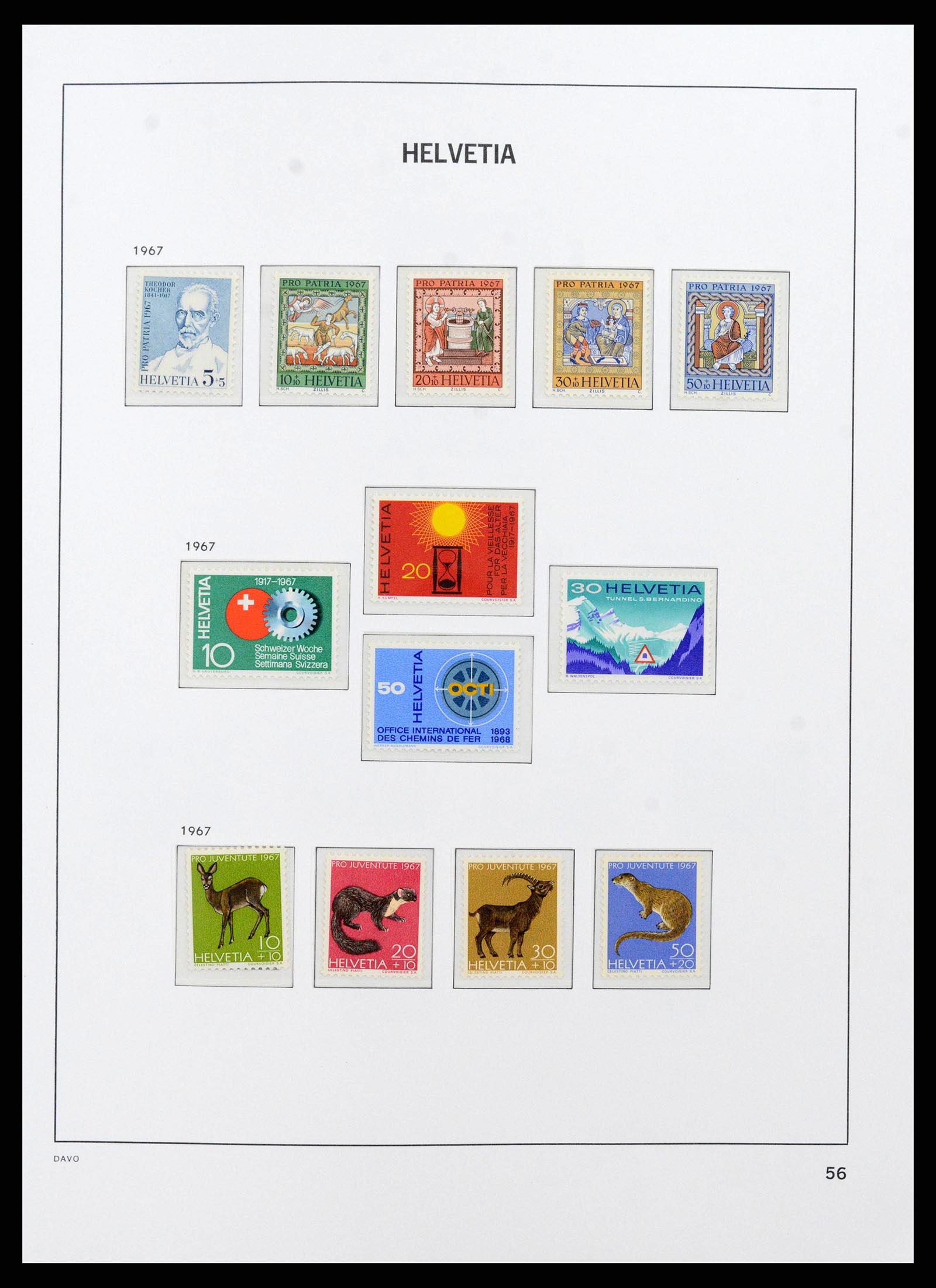 38952 0029 - Postzegelverzameling 38952 Zwitserland 1945-1989.