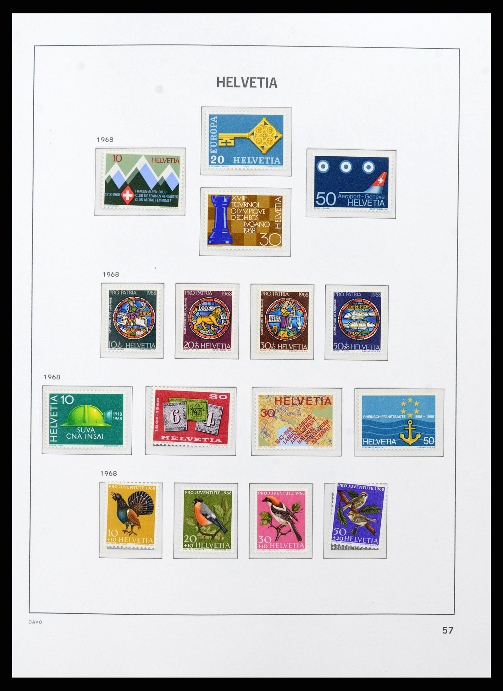 38952 0030 - Postzegelverzameling 38952 Zwitserland 1945-1989.