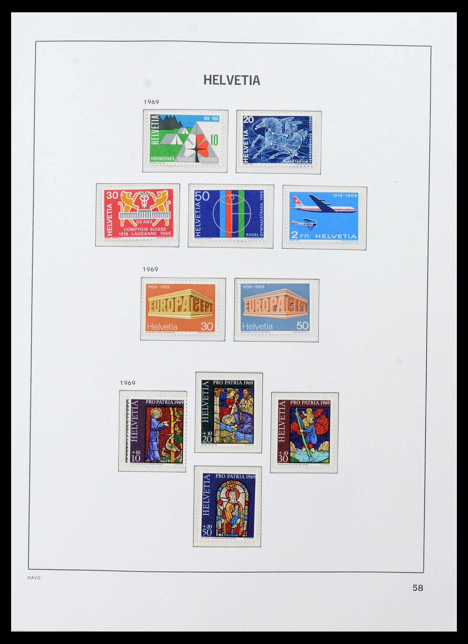 38952 0031 - Postzegelverzameling 38952 Zwitserland 1945-1989.