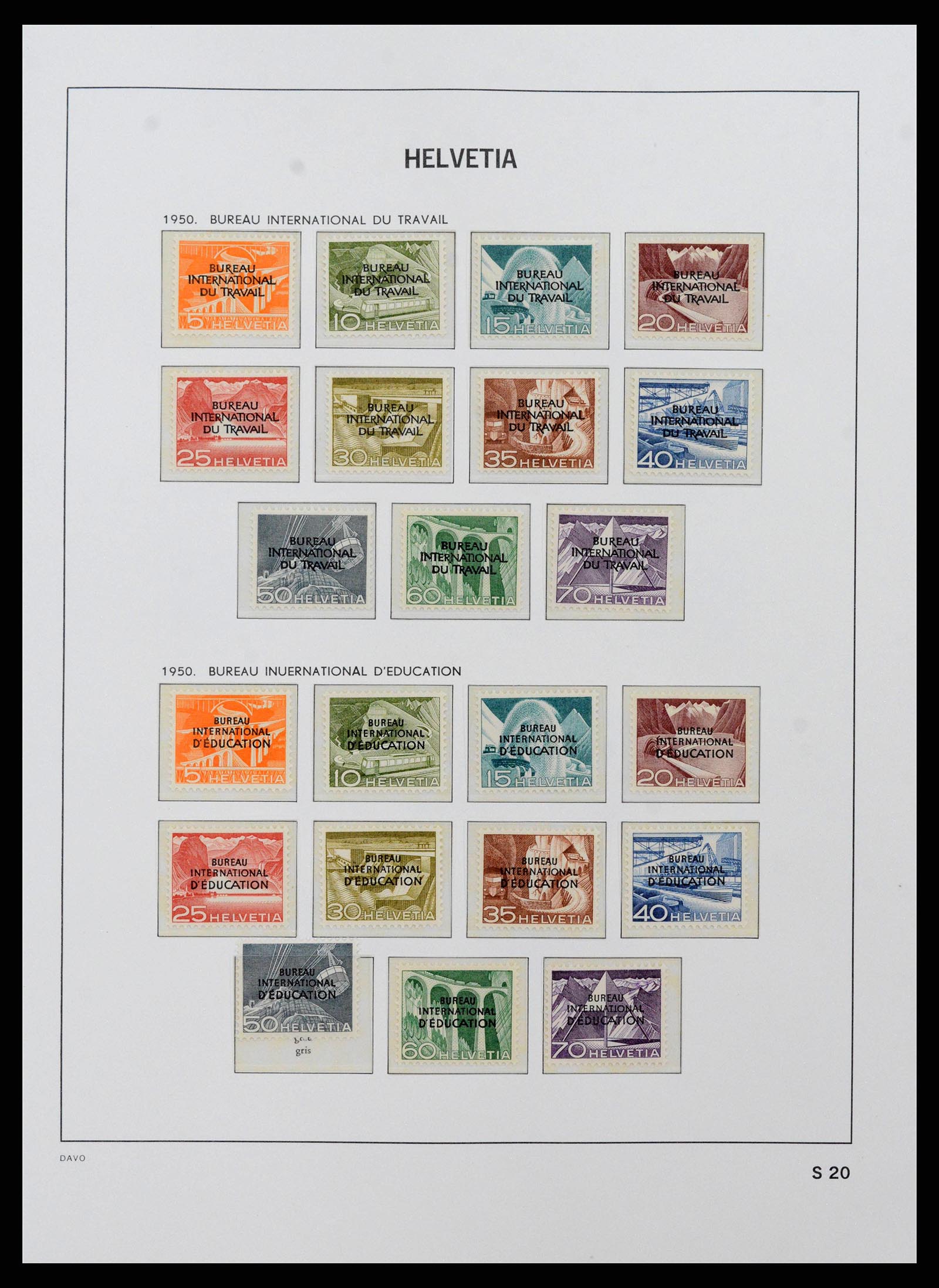 38952 0038 - Stamp collection 38952 Switzerland 1945-1989.