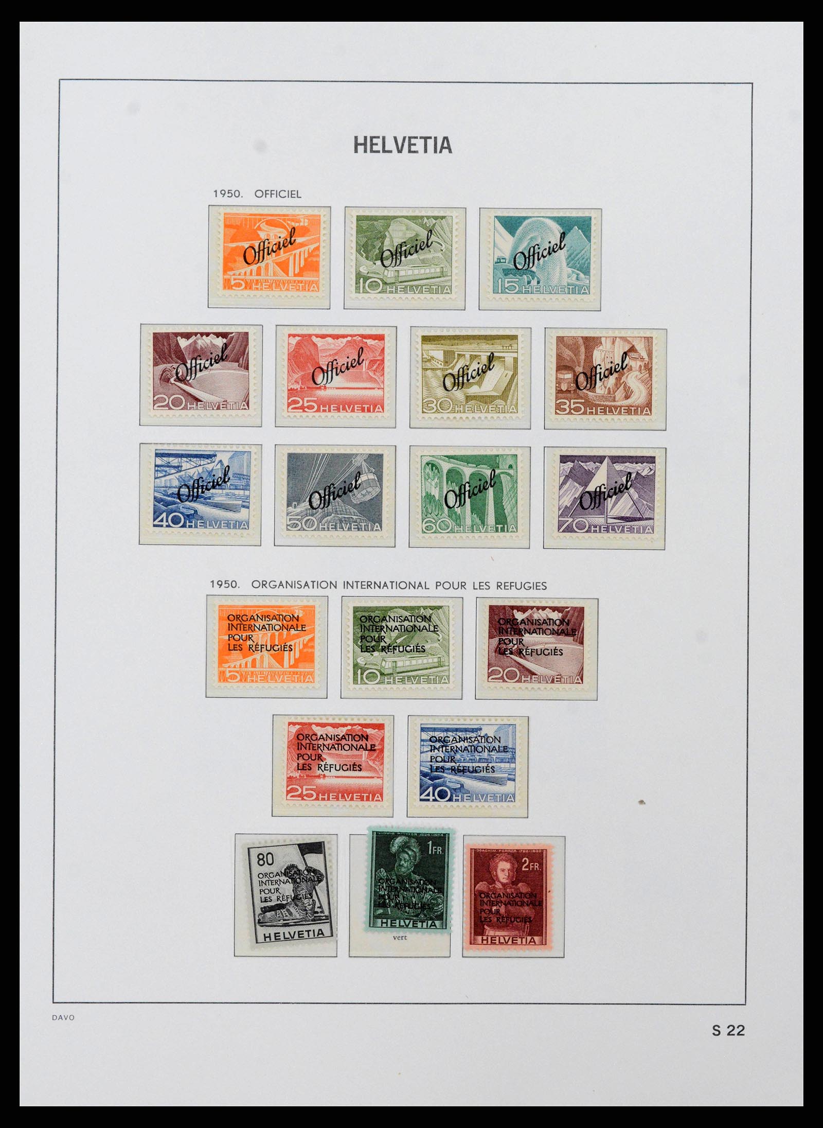 38952 0040 - Postzegelverzameling 38952 Zwitserland 1945-1989.