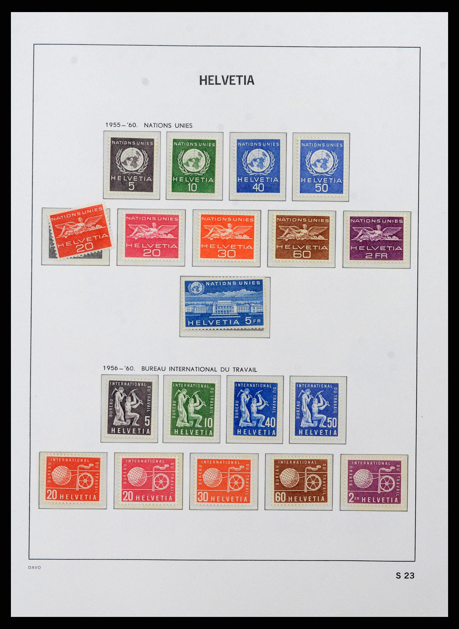 38952 0041 - Postzegelverzameling 38952 Zwitserland 1945-1989.