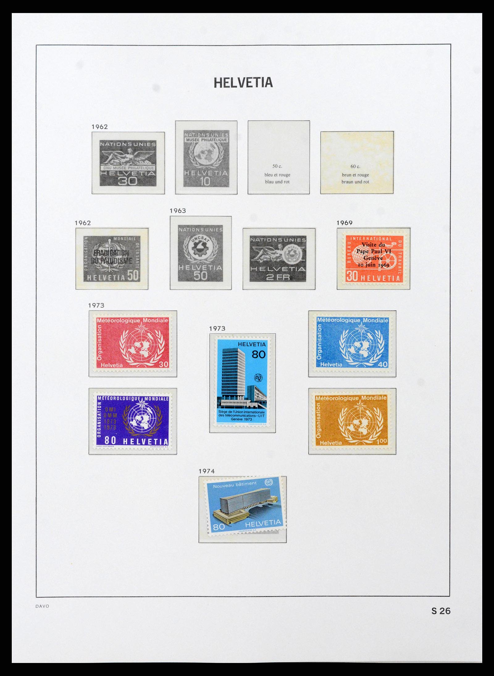38952 0044 - Stamp collection 38952 Switzerland 1945-1989.