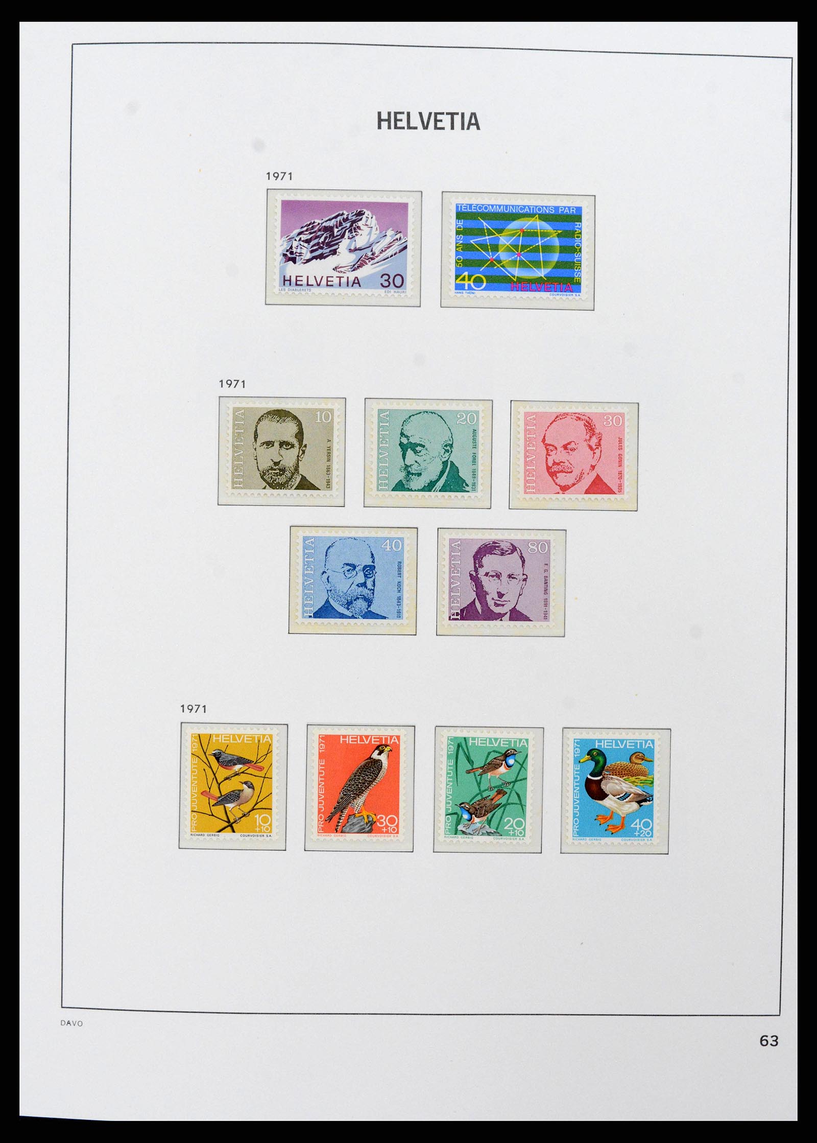 38952 0051 - Postzegelverzameling 38952 Zwitserland 1945-1989.