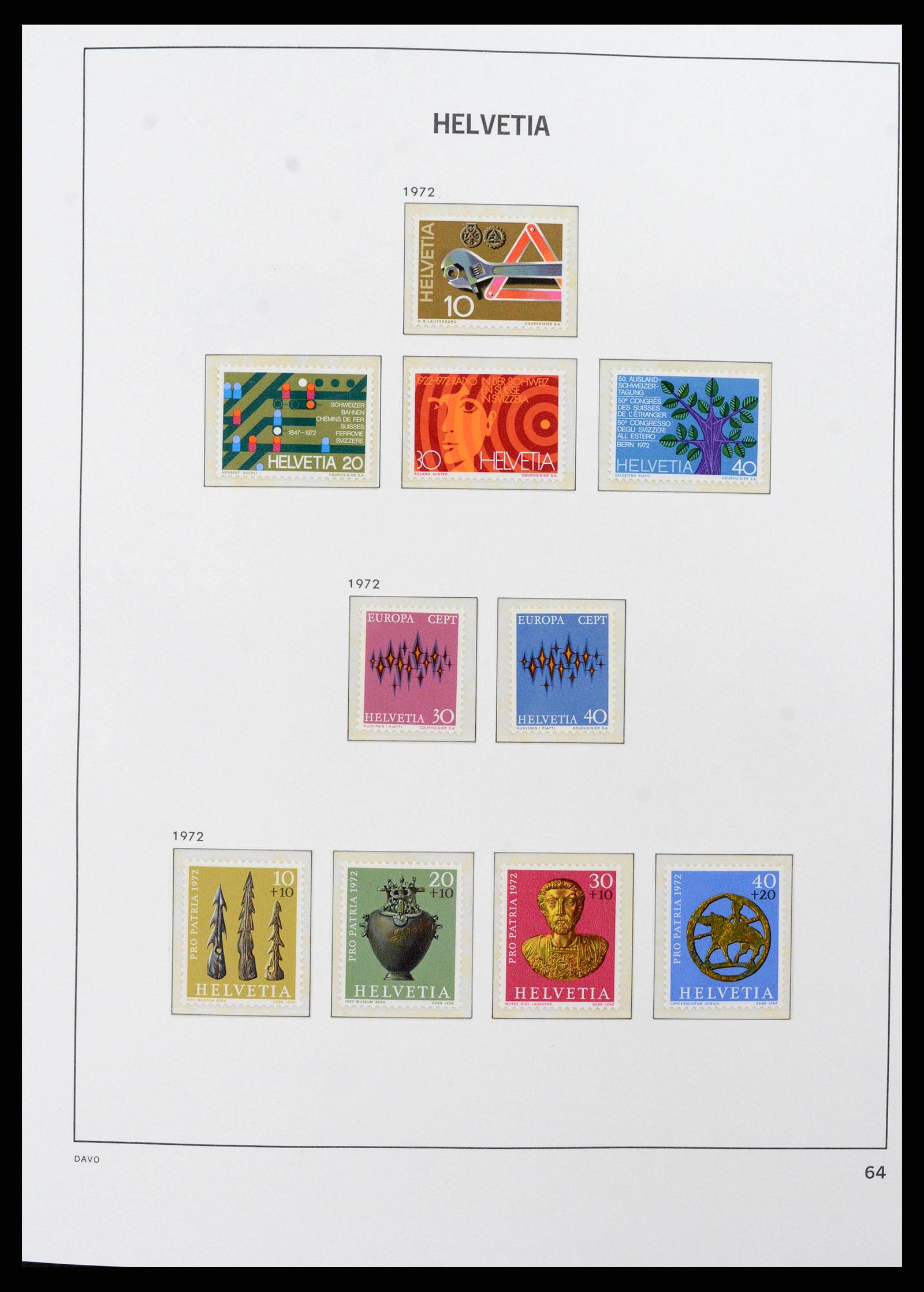 38952 0052 - Stamp collection 38952 Switzerland 1945-1989.