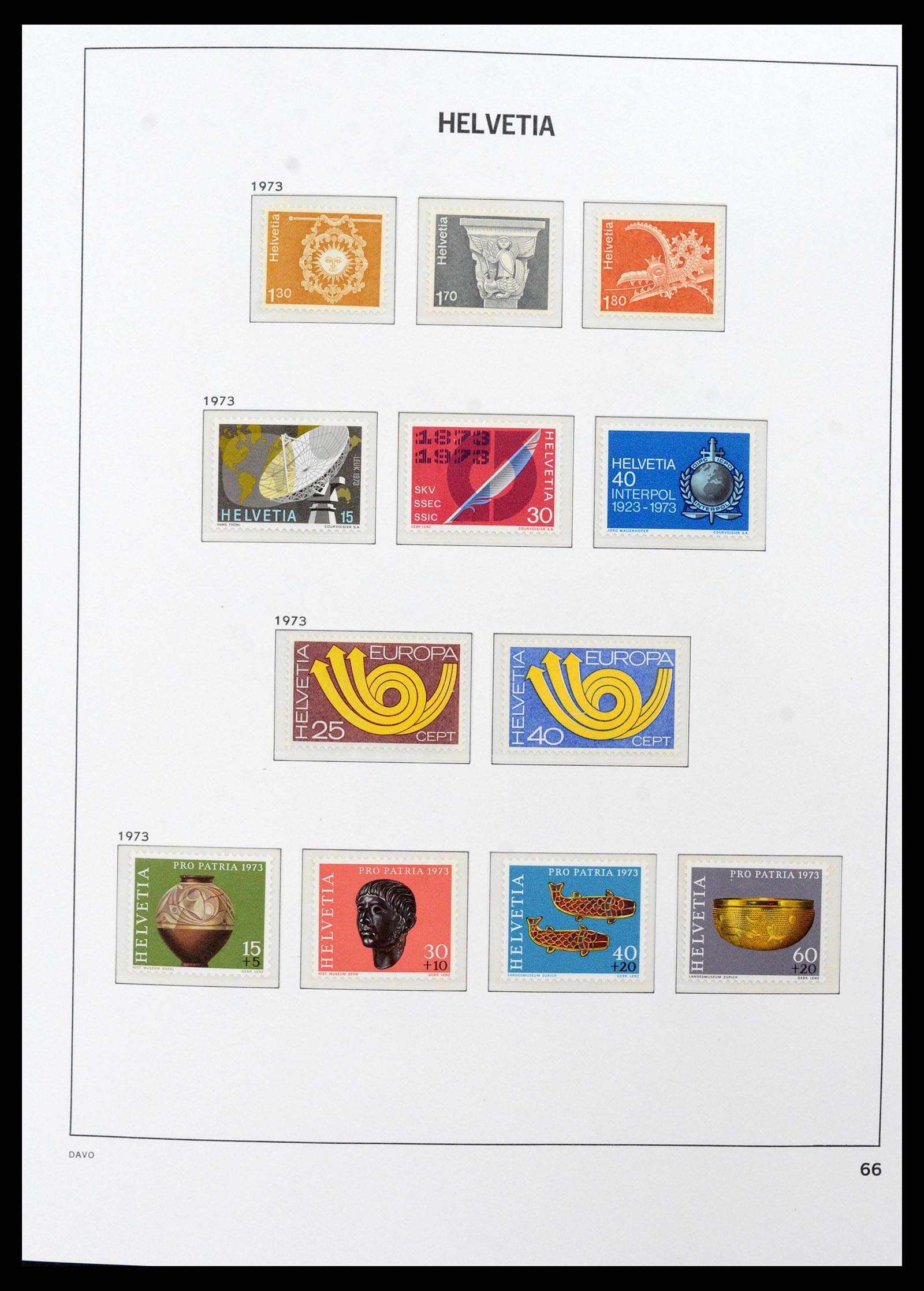 38952 0054 - Stamp collection 38952 Switzerland 1945-1989.