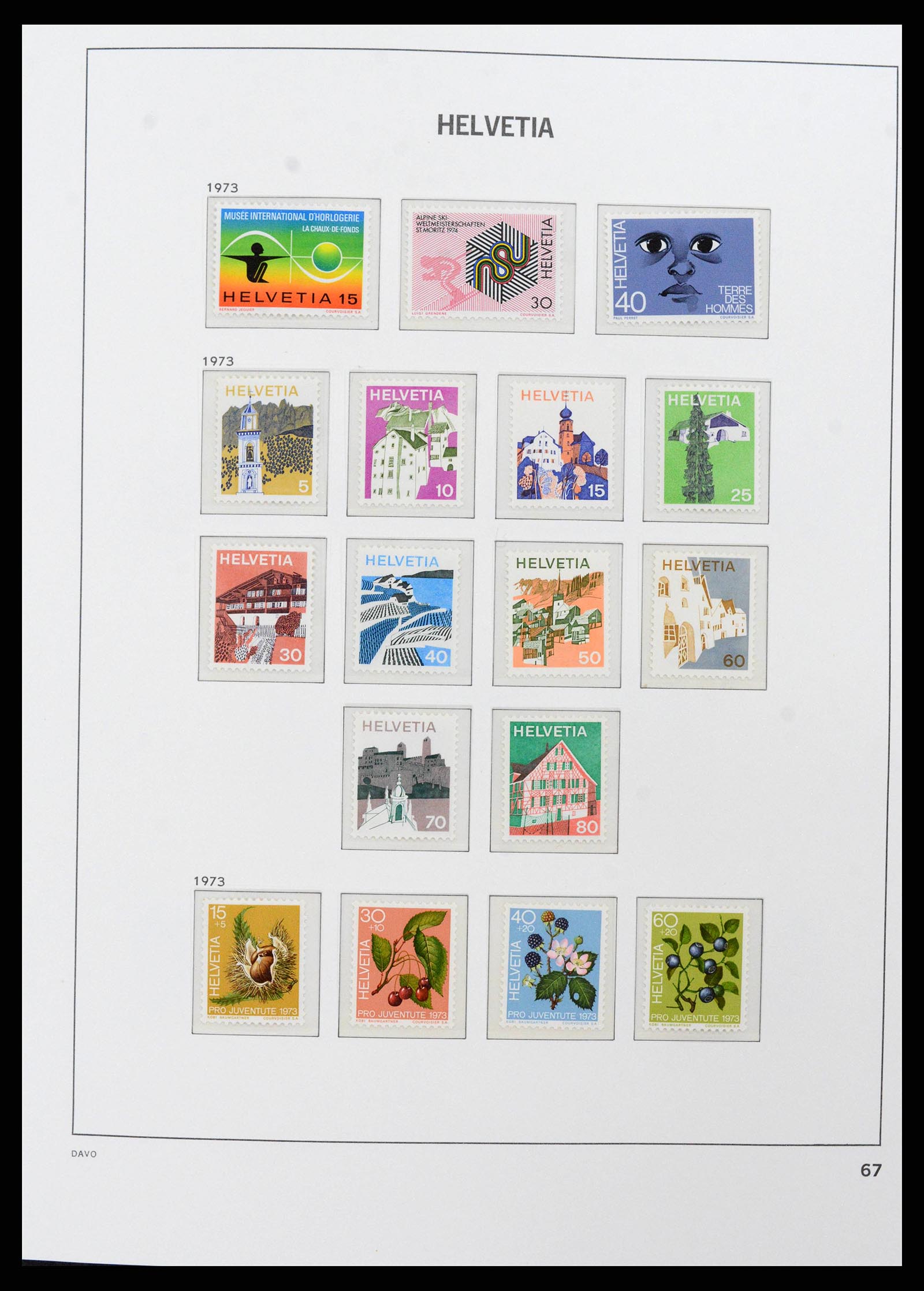 38952 0055 - Postzegelverzameling 38952 Zwitserland 1945-1989.