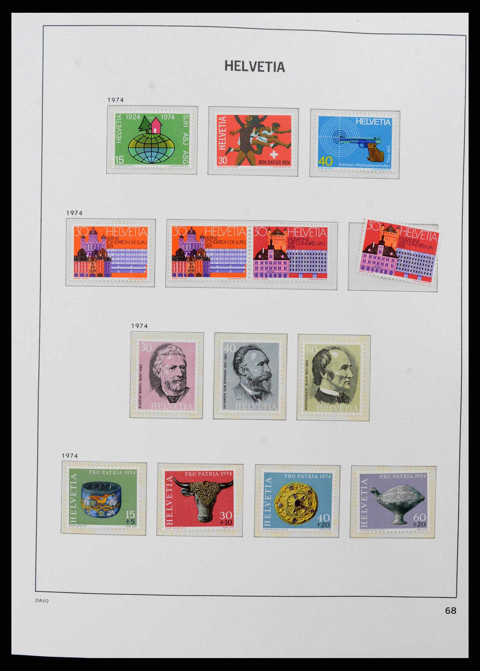 38952 0056 - Postzegelverzameling 38952 Zwitserland 1945-1989.