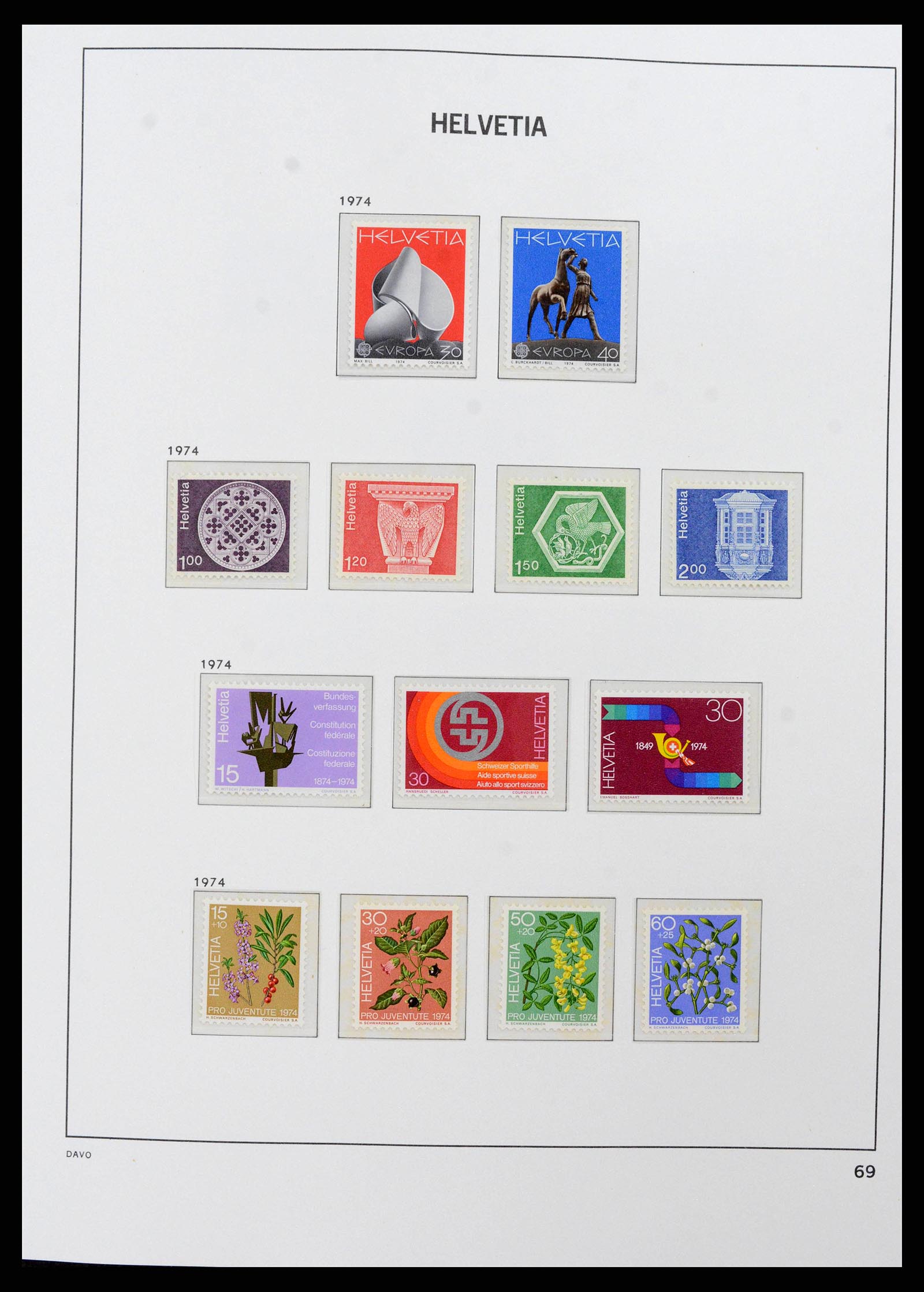 38952 0057 - Stamp collection 38952 Switzerland 1945-1989.