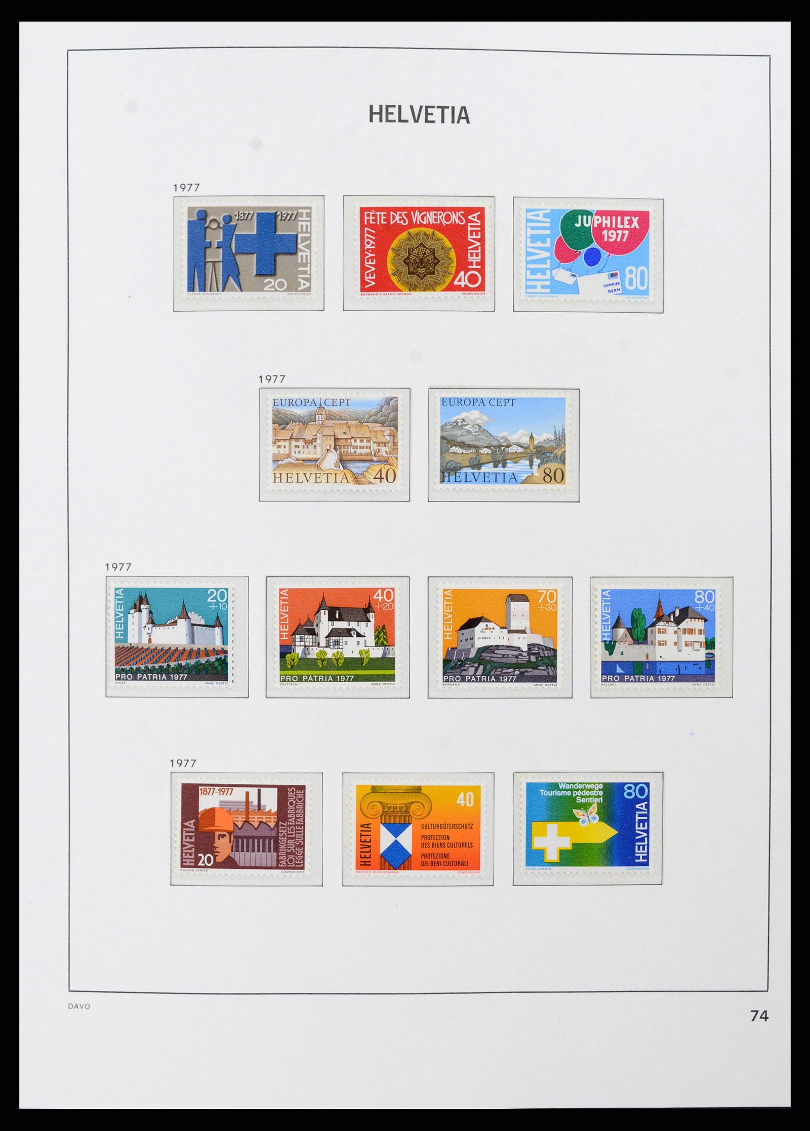 38952 0062 - Postzegelverzameling 38952 Zwitserland 1945-1989.