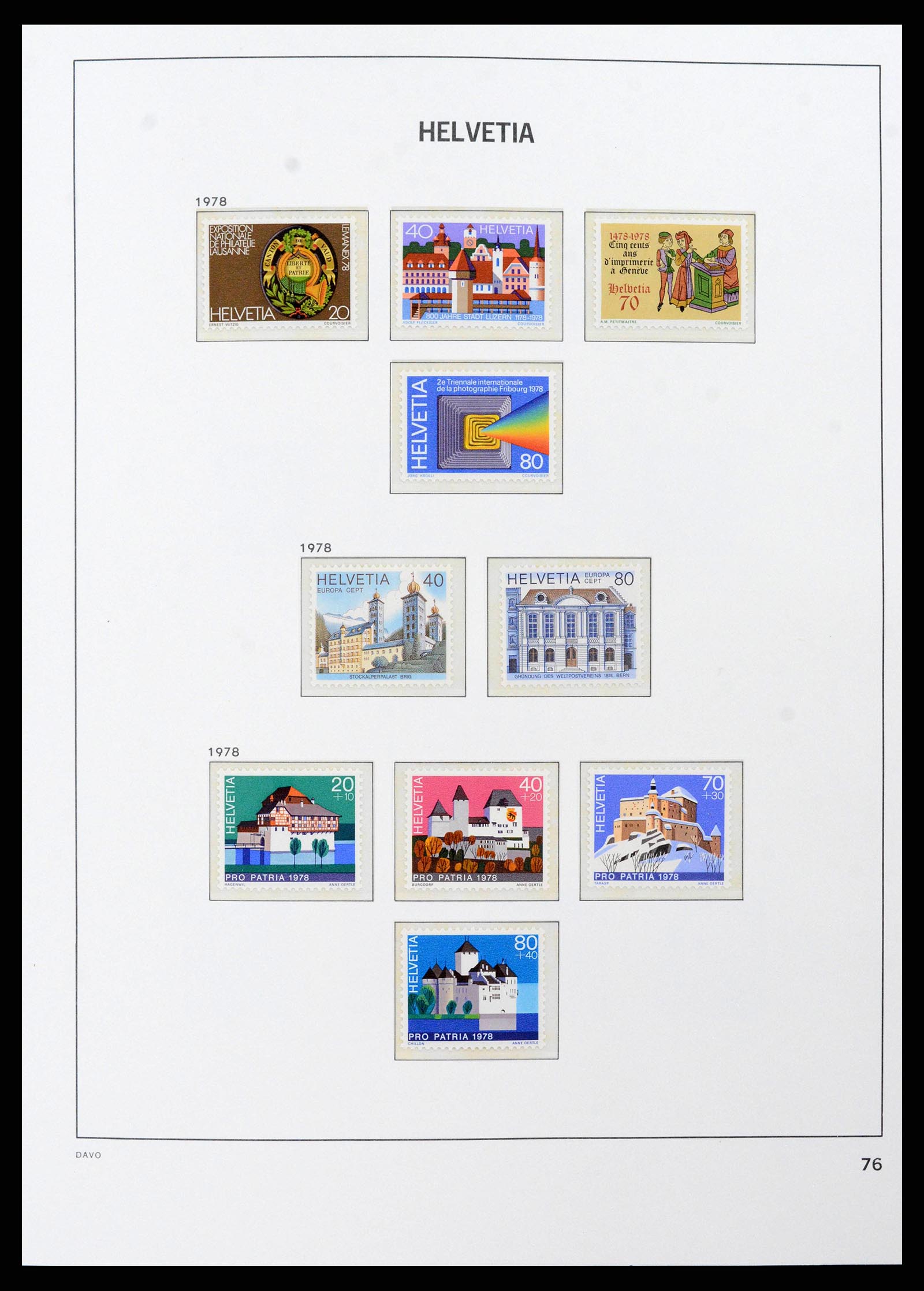38952 0064 - Postzegelverzameling 38952 Zwitserland 1945-1989.